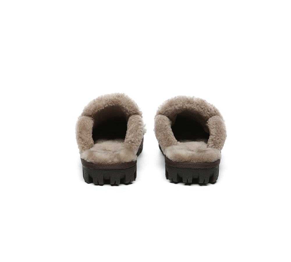 Australian Shepherd® Women's UGG Slippers - Genuine Sheepskin Wool Shearling Lined Rilee House Shoes for Ultimate Comfort - Perfect for Cozy Nights, Winter Lounging & Home Relaxation