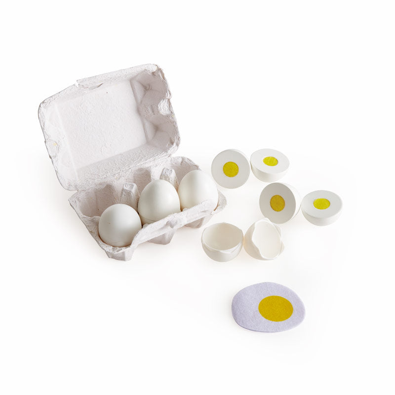 Hape Wooden Egg Carton - 12 Piece Montessori Toy for Kids, Toddler Learning & Pretend Play - Perfect for Farm-Themed Play, Counting Games & Early Math Skills
