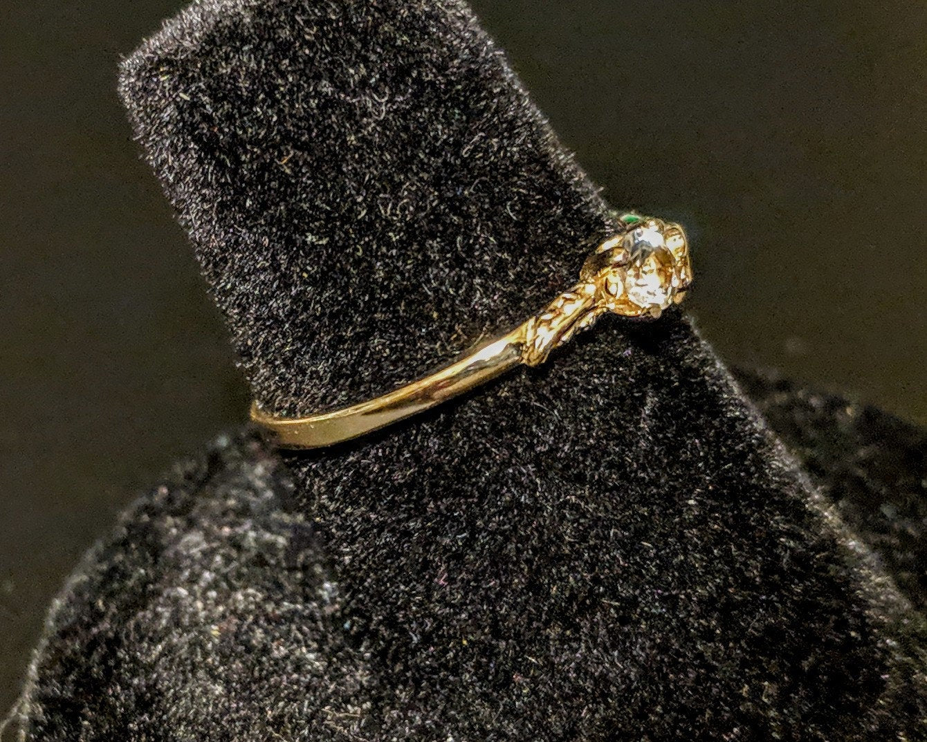 Natural Sapphire Promise Ring - Solid Yellow or White Gold with Rose & White Sapphire Accents | 14K 675 Fine Jewelry | Petite Engagement Ring for Women | Perfect for Proposals, Anniversaries & Special Occasions