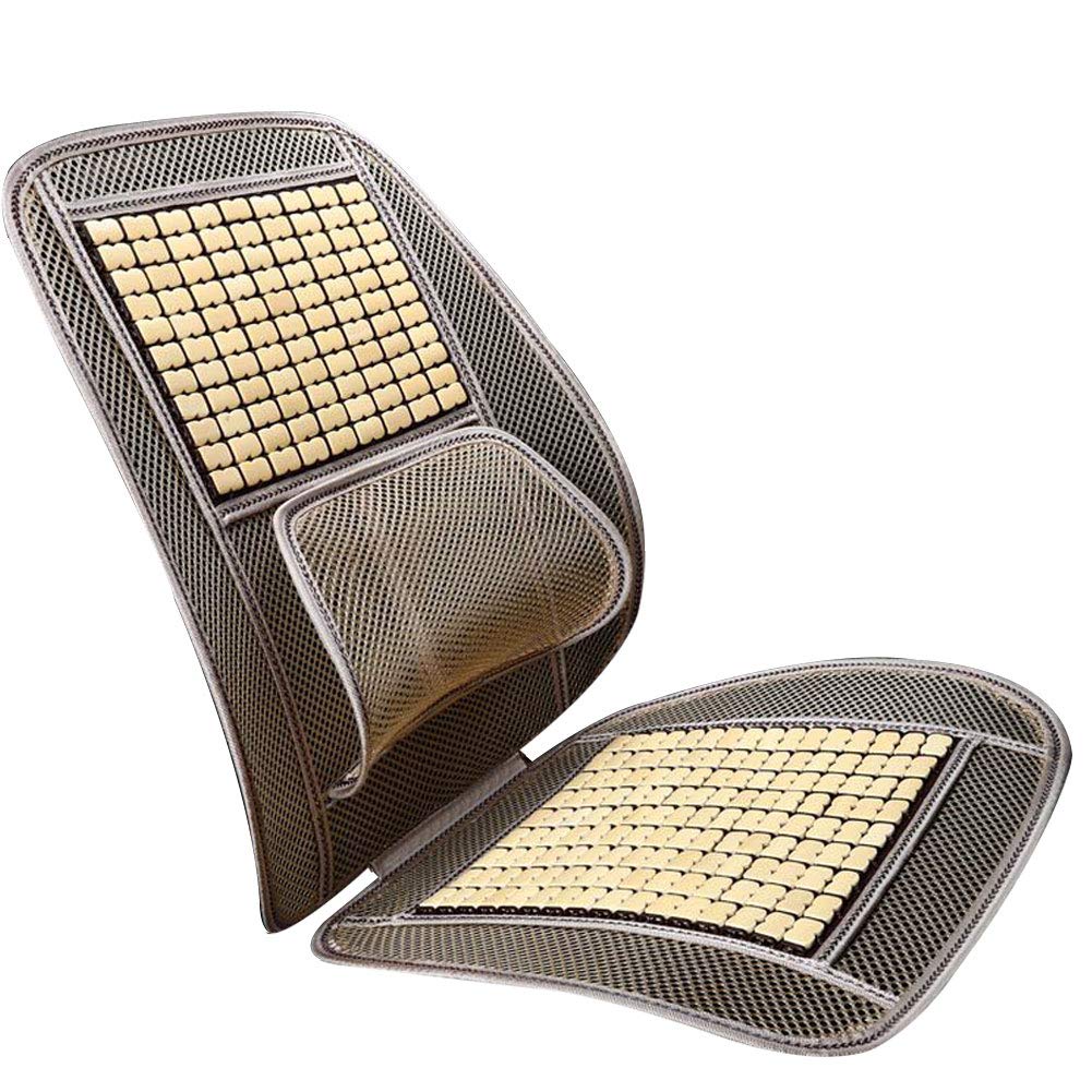 ZTGD Universal Car Seat Covers with Massage Wood Beads - Non-Slip Cooling Mesh Cushion for Cars & SUVs - Breathable Summer Seat Cover for Comfort & Support During Long Drives
