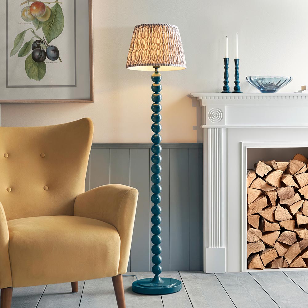 Auralis Ripple Floor Lamp with E27 Socket - Modern LED Standing Light for Living Room, Bedroom & Office - Adjustable Height in Multiple Finishes (Black, White, Bronze) - Perfect for Ambient Lighting & Home Decor