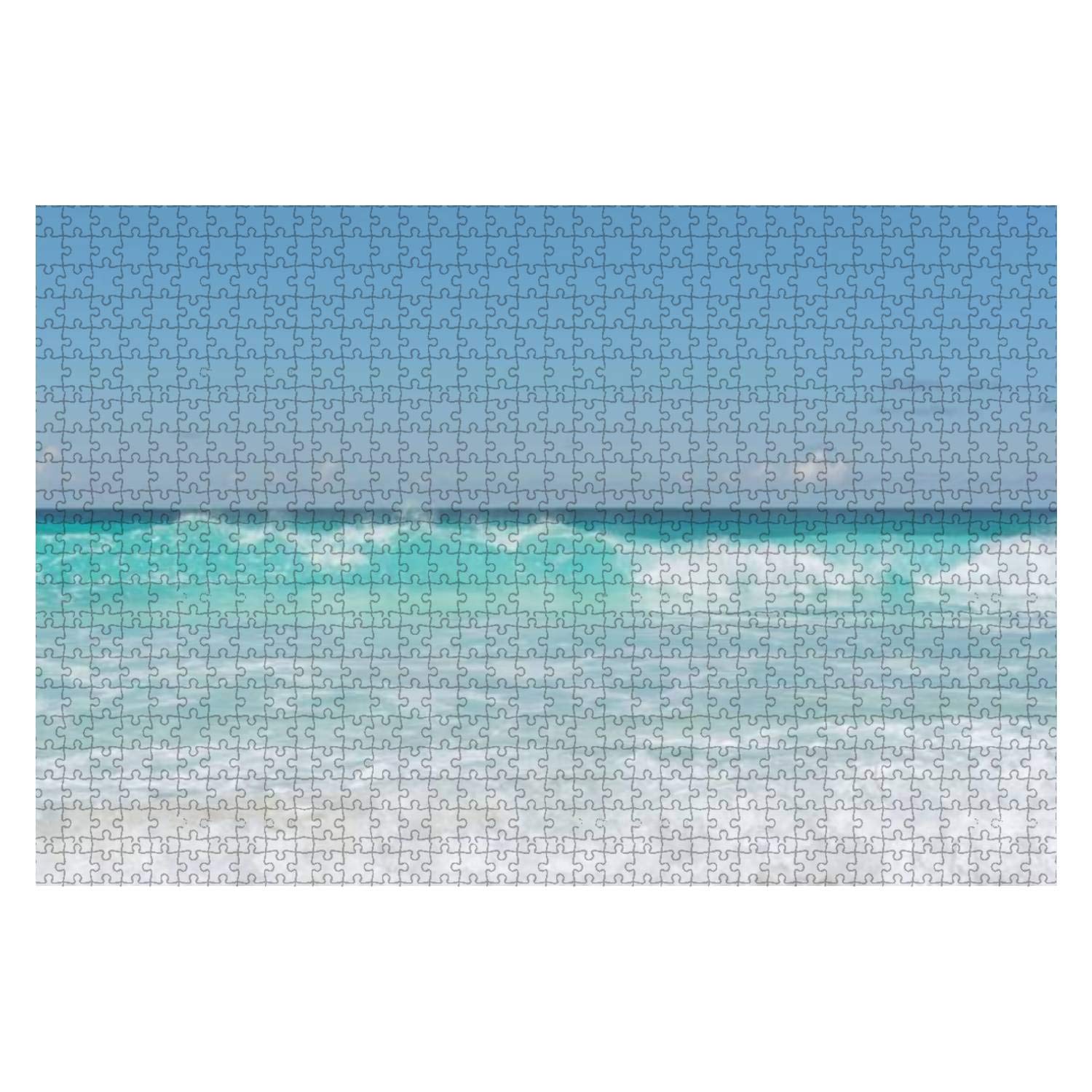 1000-Piece Wooden Jigsaw Puzzle - Tropical Caribbean Beach Golf Scene | DIY Educational Puzzle for Kids & Adults | Stress Relief Gift, Home Decor | Perfect for Family Game Night & Creative Play