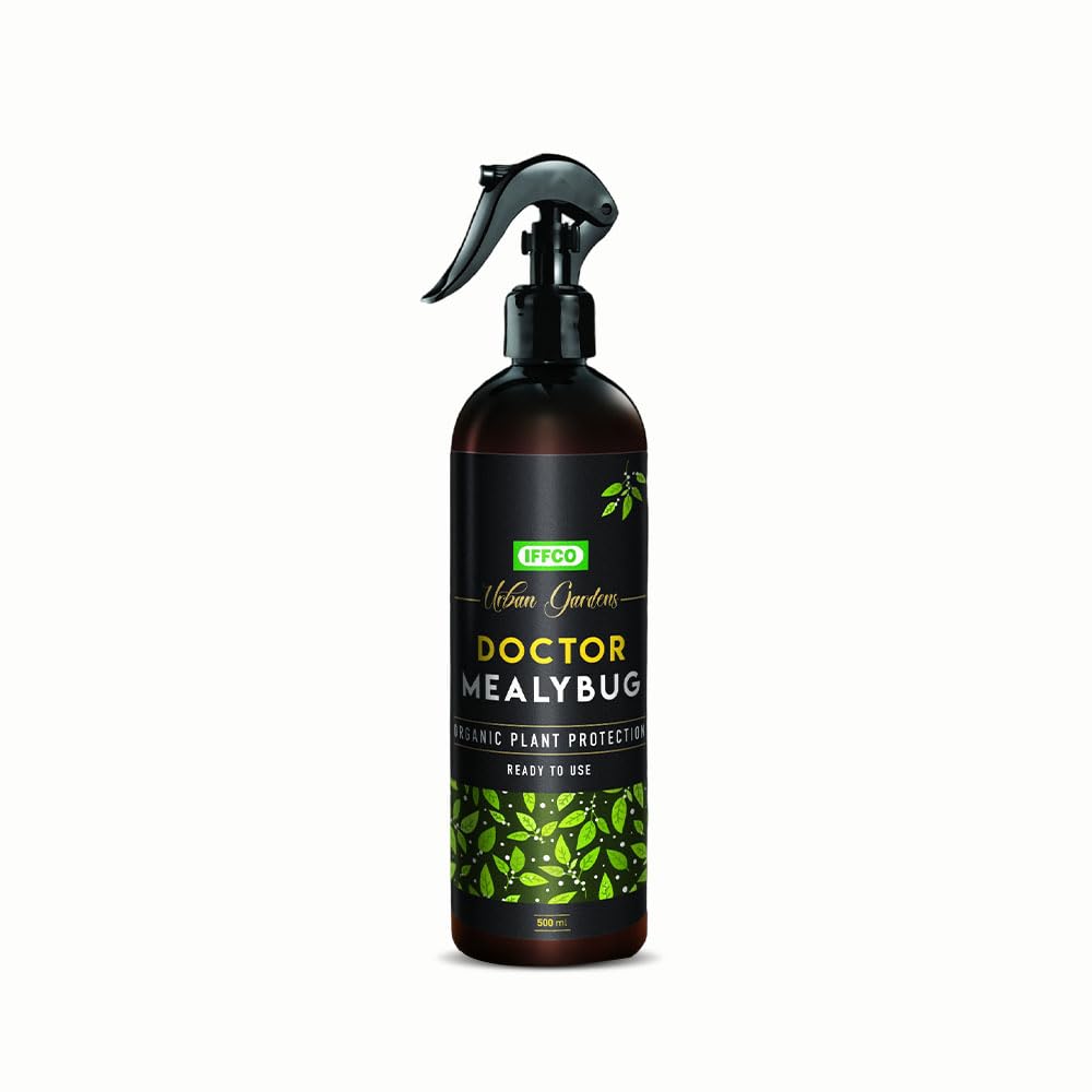 IFFCO Urban Gardens Doctor Mealybug 200ml - Organic Ready-to-Use Mealy Bug & Fungus Repellent Spray for Indoor & Outdoor Plants | Safe Natural Plant Protection for Home Gardens, Greenhouses & Potted Plants