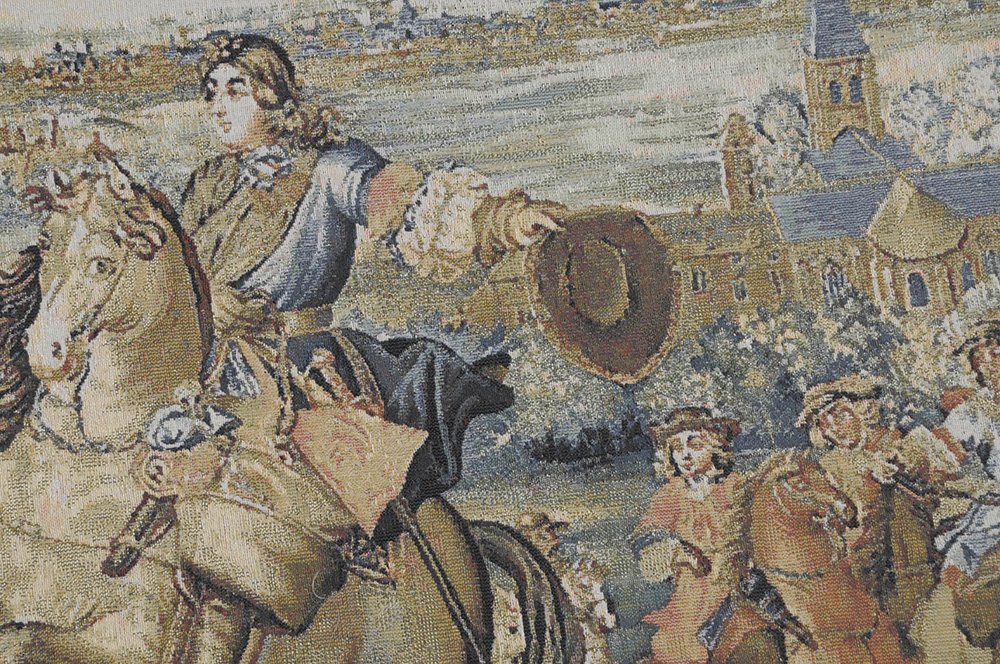 Louis XIV Belgian Tapestry Wall Hanging - 165x102 Inch Cotton Wool Tapestry by Charles le Brun | Luxury Home Decor for Living Room, Bedroom & Palace Style Interiors