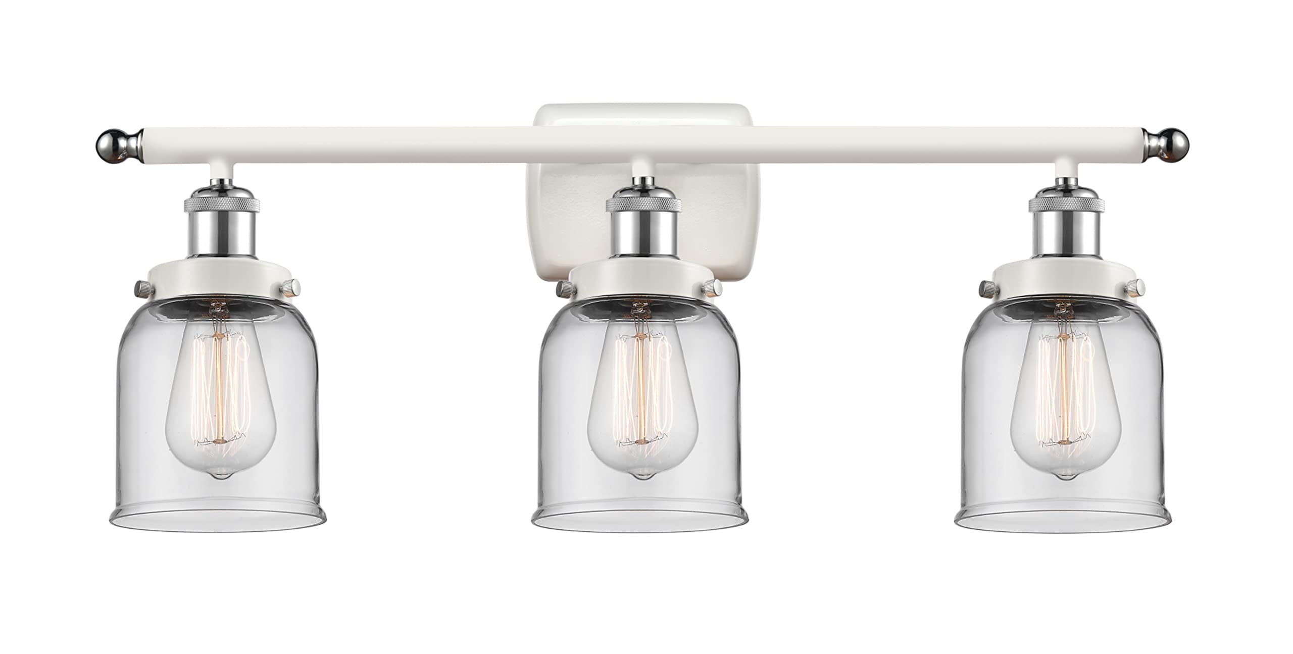 Ballston Collection Innovations 916-3W-WPC-G52 3-Light Bathroom Vanity - Modern LED Lighting for Master Bath, Guest Bath & Powder Room Decor