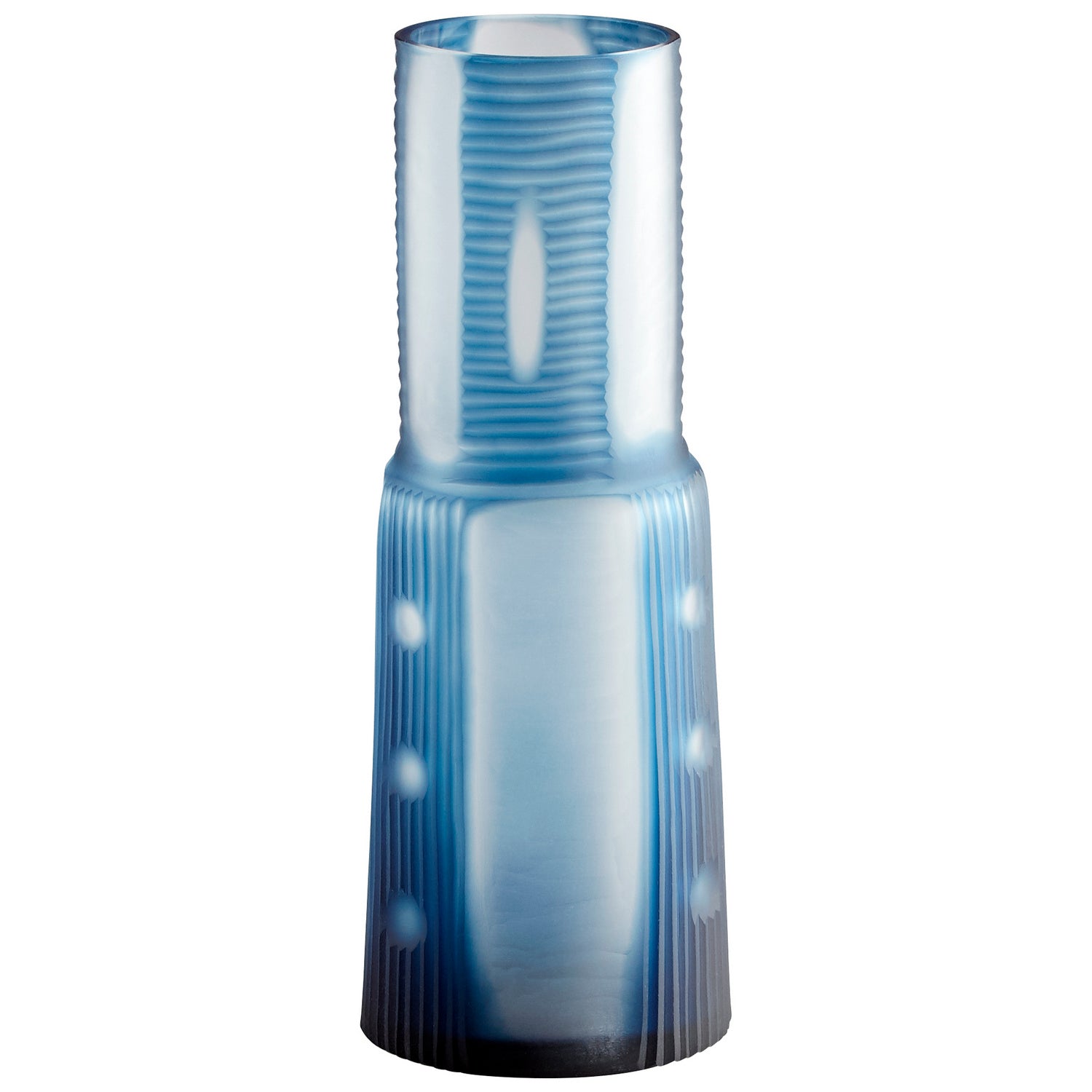 Cyan Design 11100 Olmsted Vase - Blue Ceramic Vase, Medium Size Home Decor for Living Room, Dining Table & Office Desk