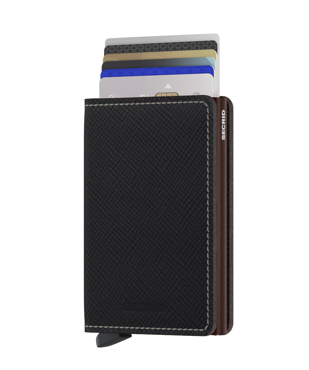 SECRID Slimwallet Saffiano Leather - RFID Blocking Minimalist Wallet for Men & Women | Perfect for Travel, Business & Everyday Use