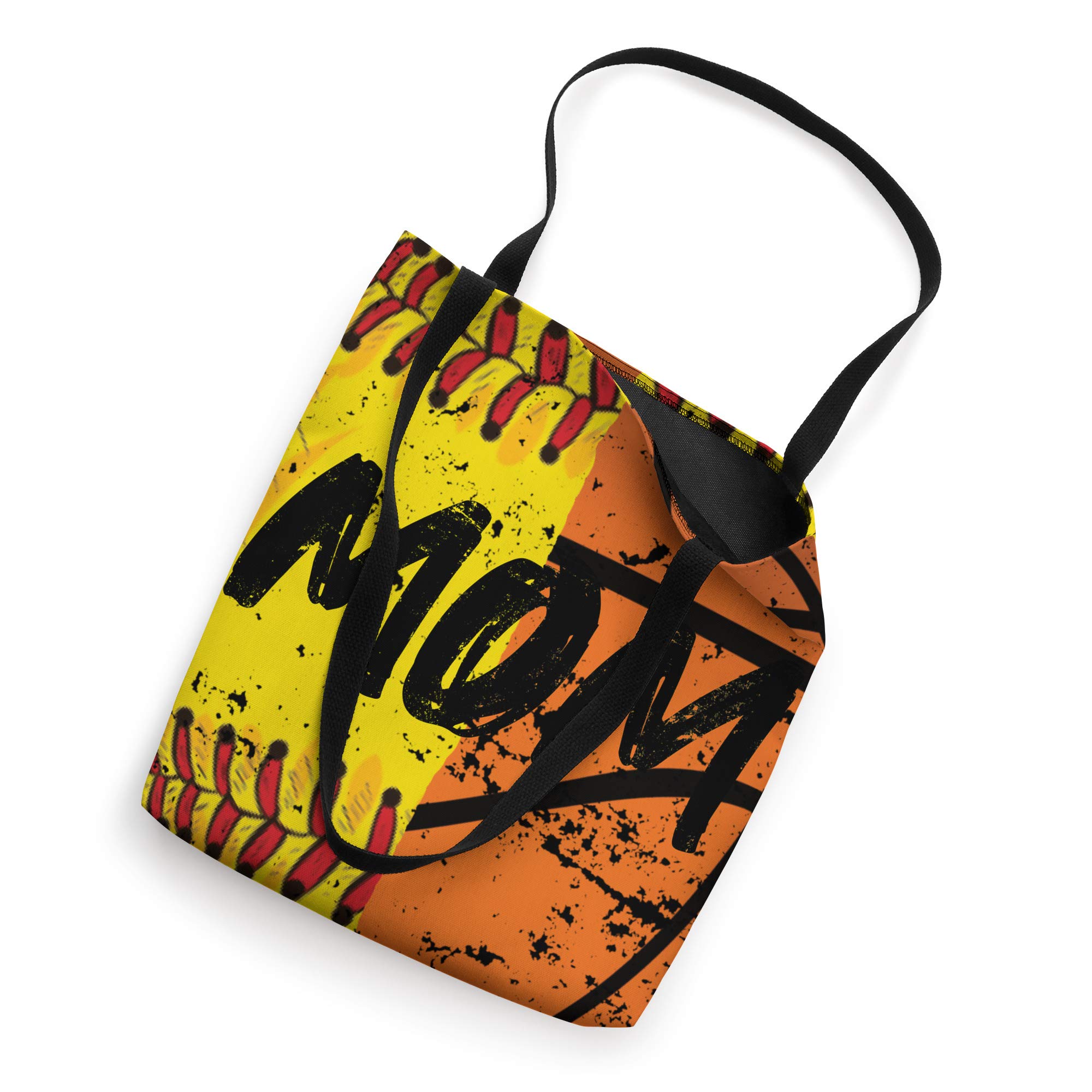 Funny Mom Tote Bag for Girls Basketball & Softball - Perfect Team Sports Gift for Players, Coaches & Supportive Moms
