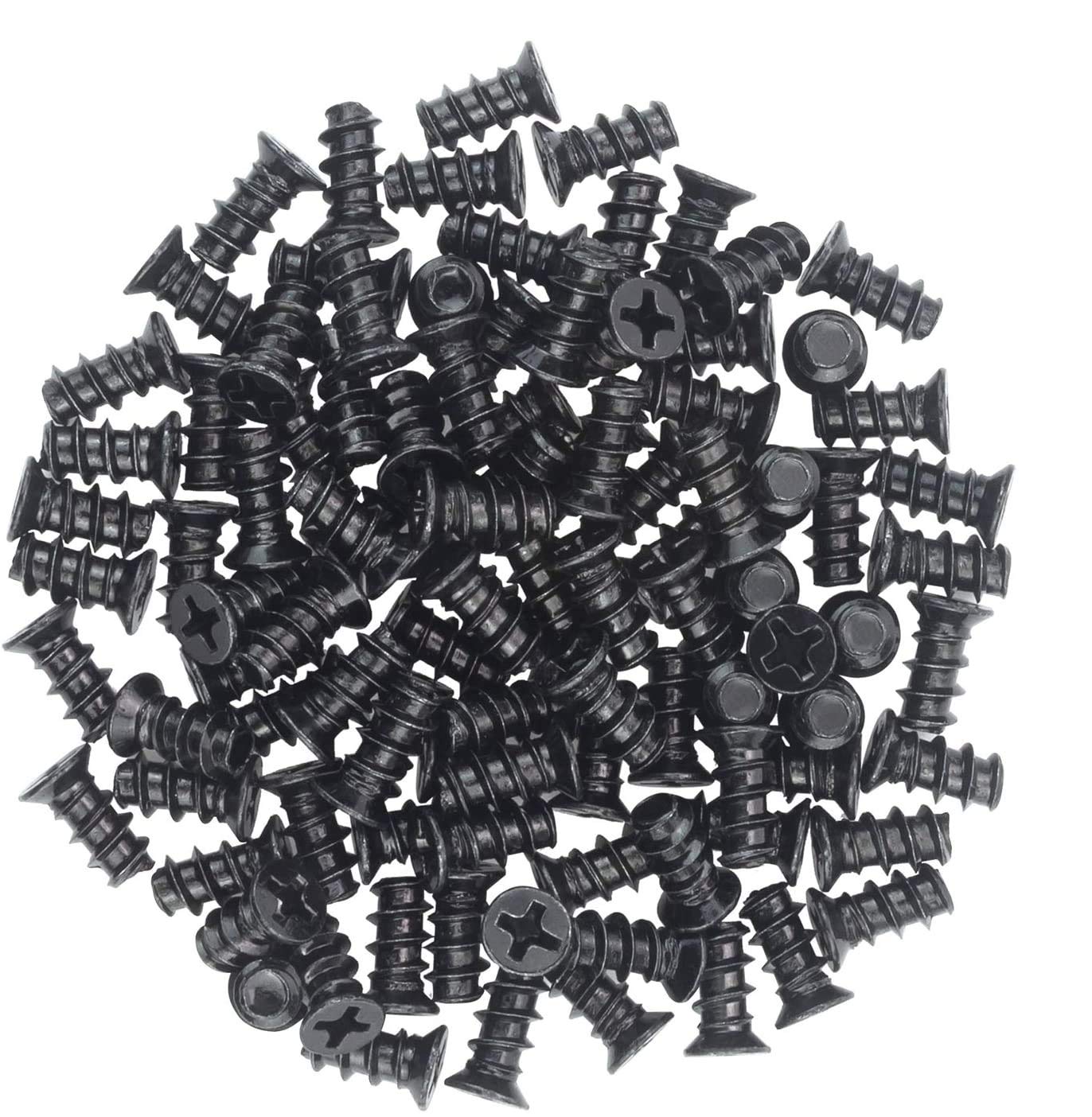 Favordrory M5x10 Black Zinc Computer Case Fan Screws - 100 PCS for PC Cooling Fan Mounting | Durable & Secure Fasteners for PC Builds, Gaming Rigs, and Workstations
