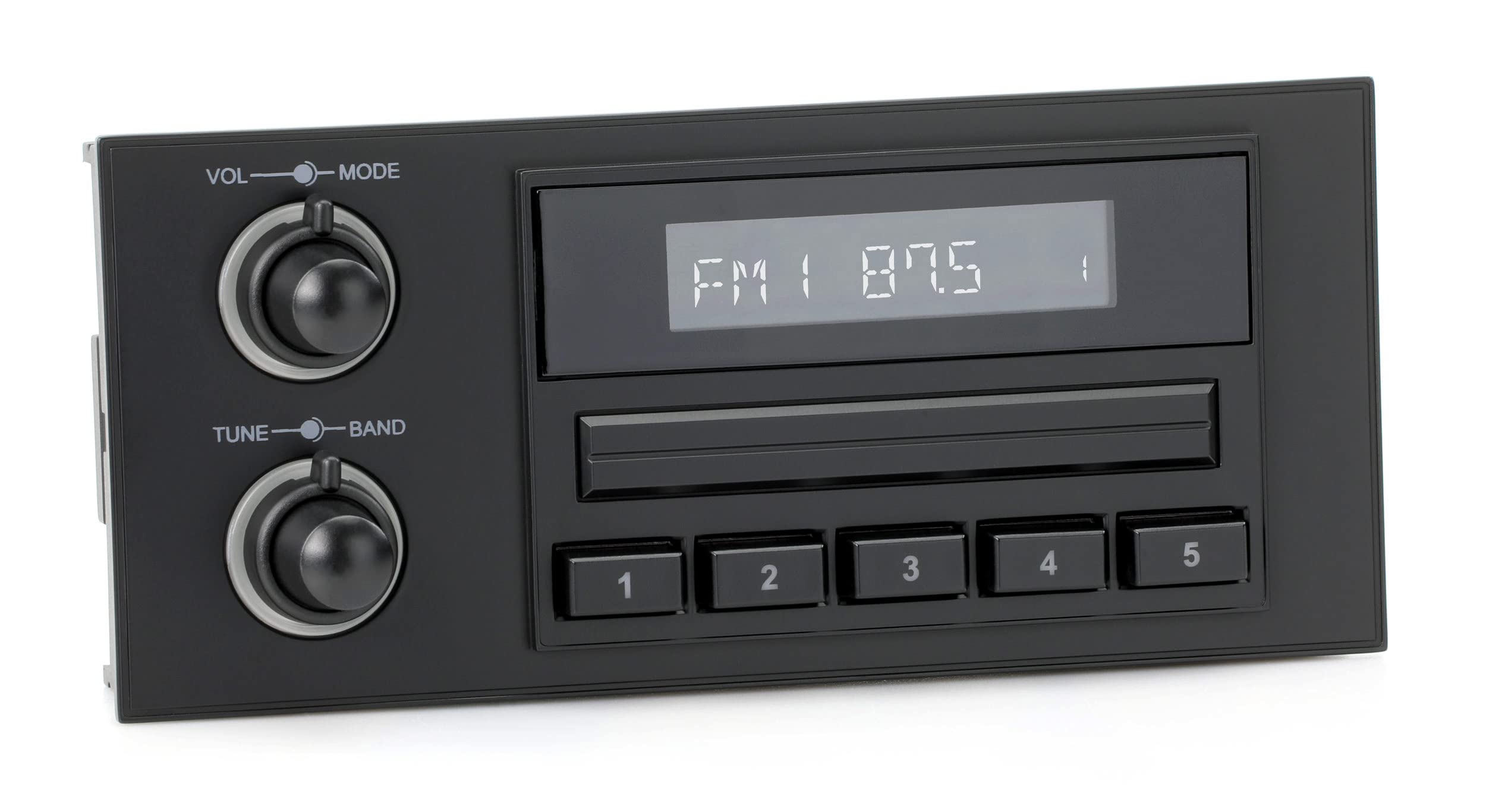 RetroSound Newport 1.5 DIN Car Stereo - AM/FM Radio with Bluetooth, USB & Aux Input - Direct Fit Replacement for Classic Cars - Perfect for Vintage Car Restoration & Road Trips