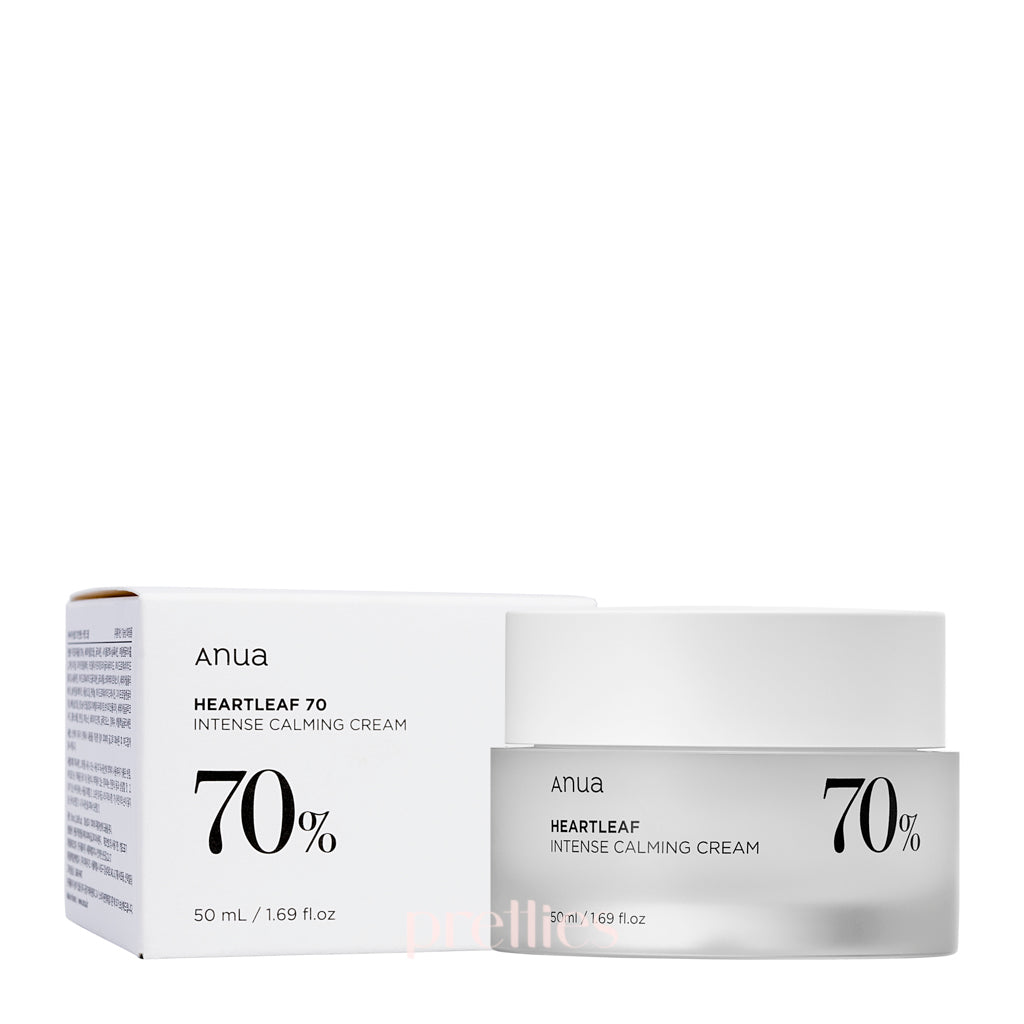 ANUA Heartleaf 70% Intense Calming Cream 50ml - Soothing Face Moisturizer for Sensitive Skin, Redness Relief & Hydration - Perfect for Daily Skincare Routine & Post-Treatment Care