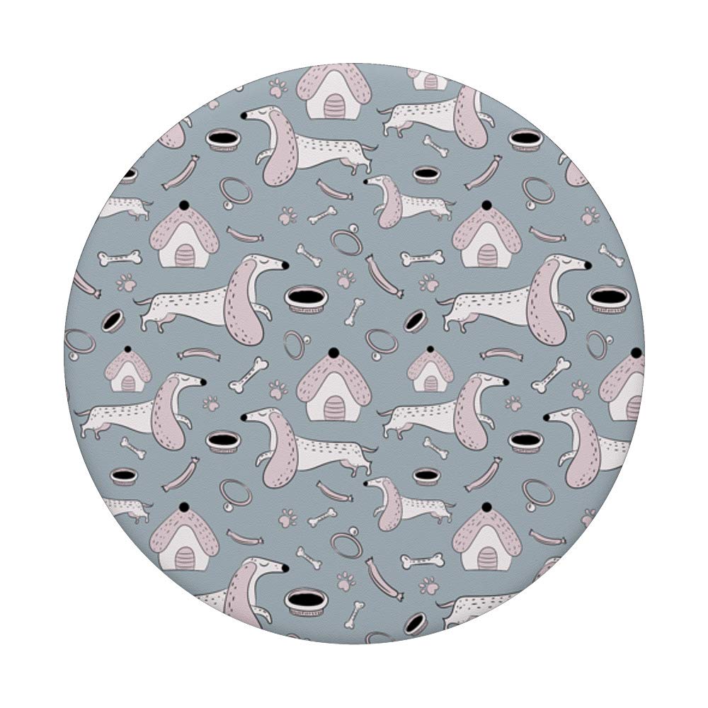 Dachshund Dog Lover Gift - Swappable PopSockets PopGrip with Cute Puppy Pattern - Perfect for Pet Owners, Dog Breed Enthusiasts & Animal Lovers - Great for Phones, Tablets & Daily Use