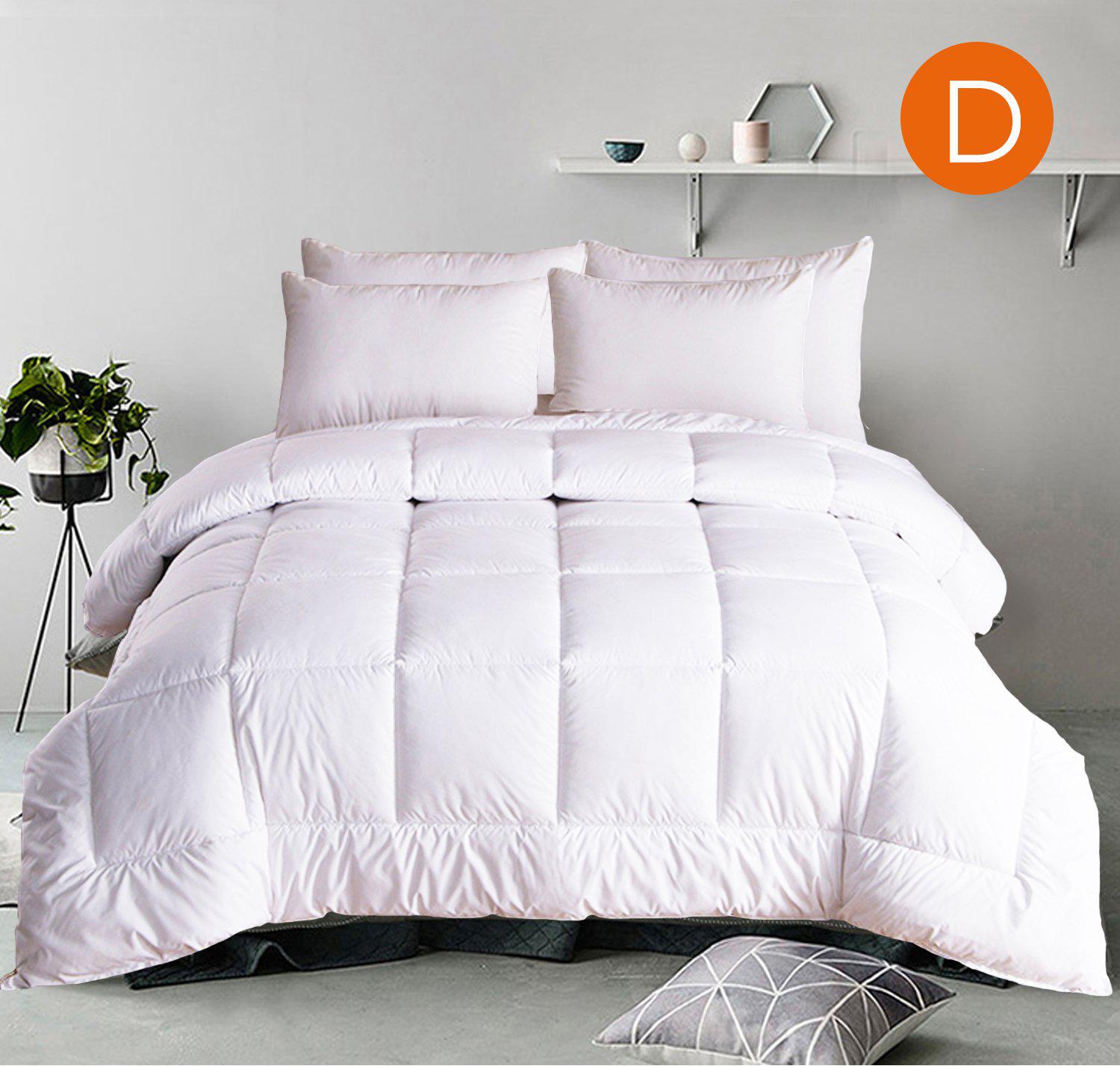 Premium 500GSM King Size Down Alternative Quilt - Hypoallergenic, Ultra Soft & Breathable - Perfect for All-Season Comfort in Bedroom, Guest Room, or Dorm