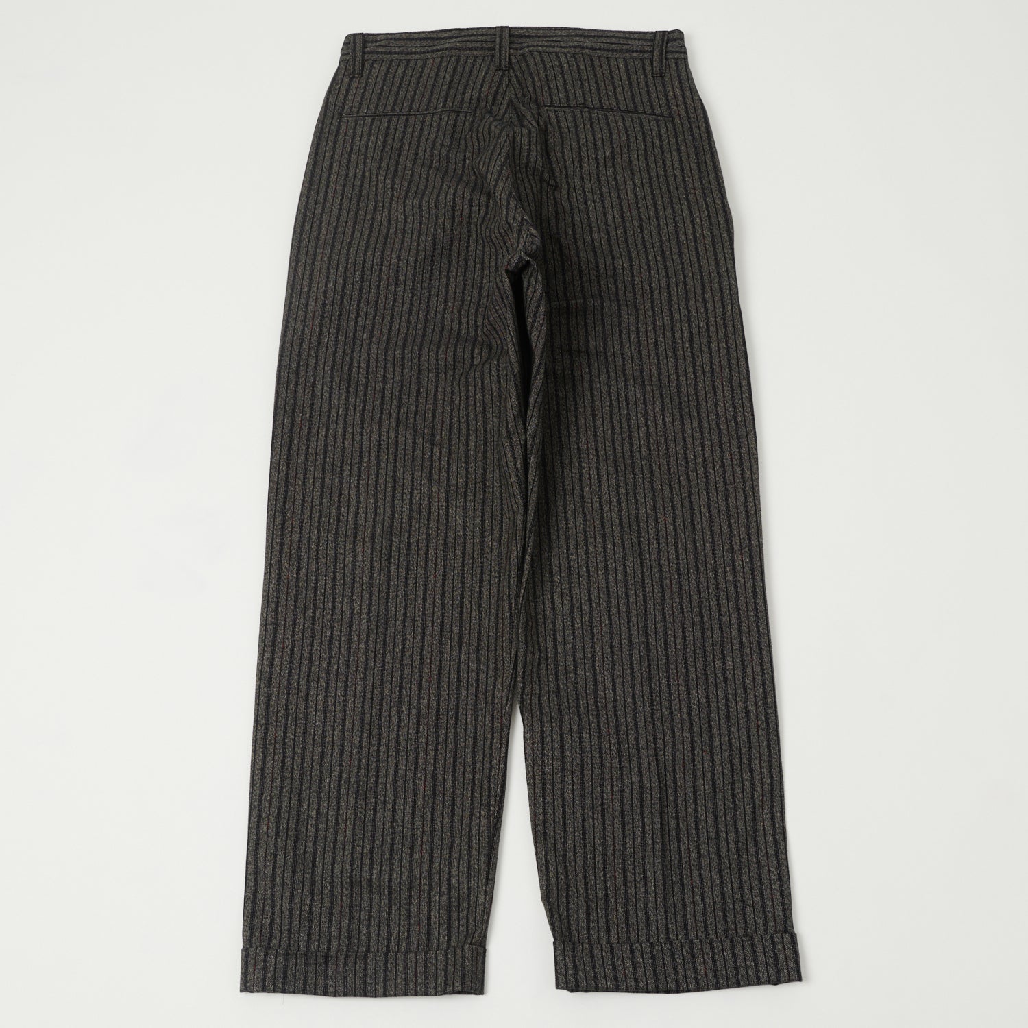 Full Count 1128 Schonherr Weaving Cloth Farmers Trouser Charcoal Stripe - Durable Work Pants for Farming, Hiking & Outdoor Activities