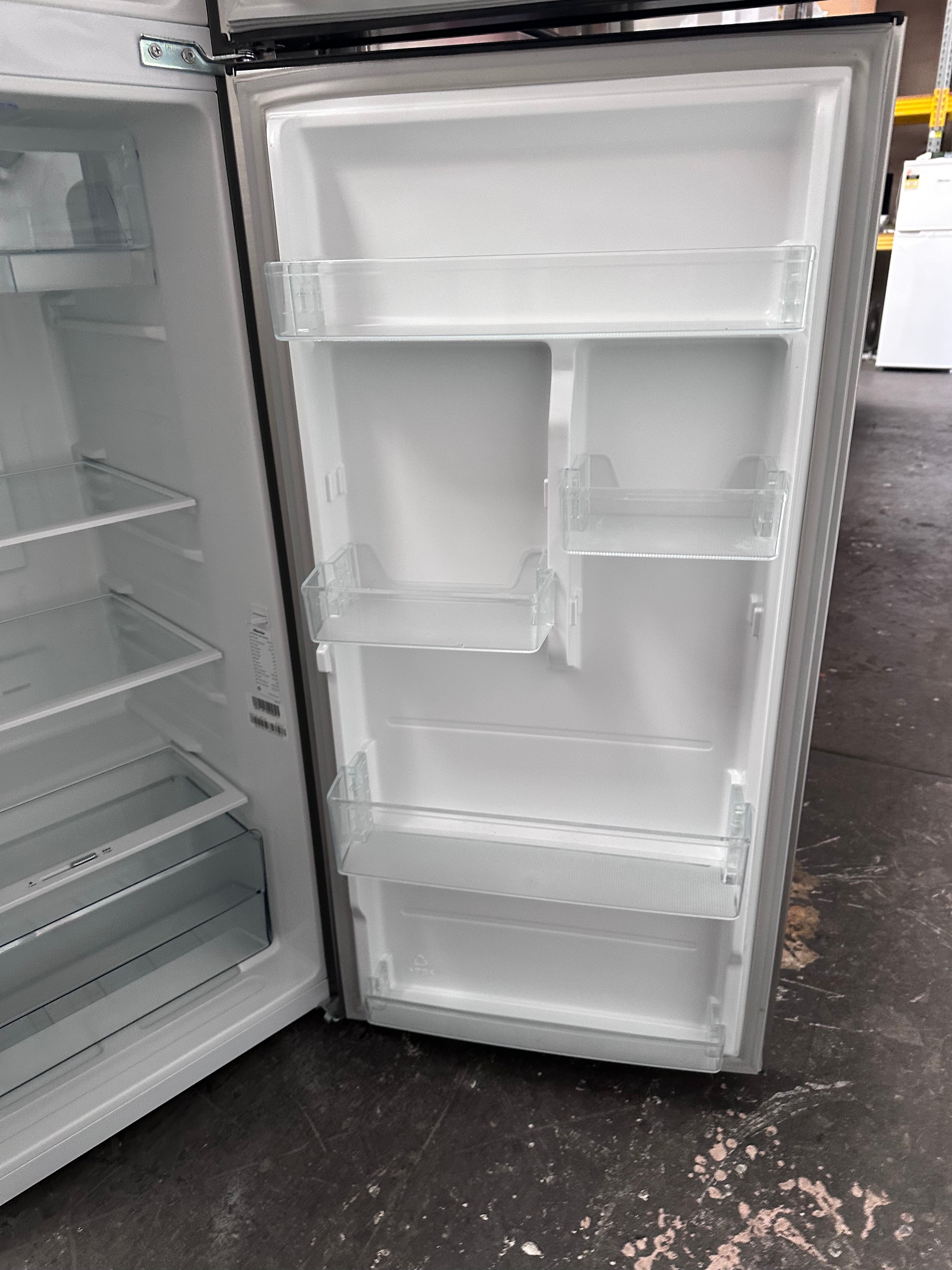 Hisense 272L Top Mount Refrigerator - Stainless Steel Energy Efficient Fridge [Certified Refurbished] for Kitchen, Apartment & Small Spaces