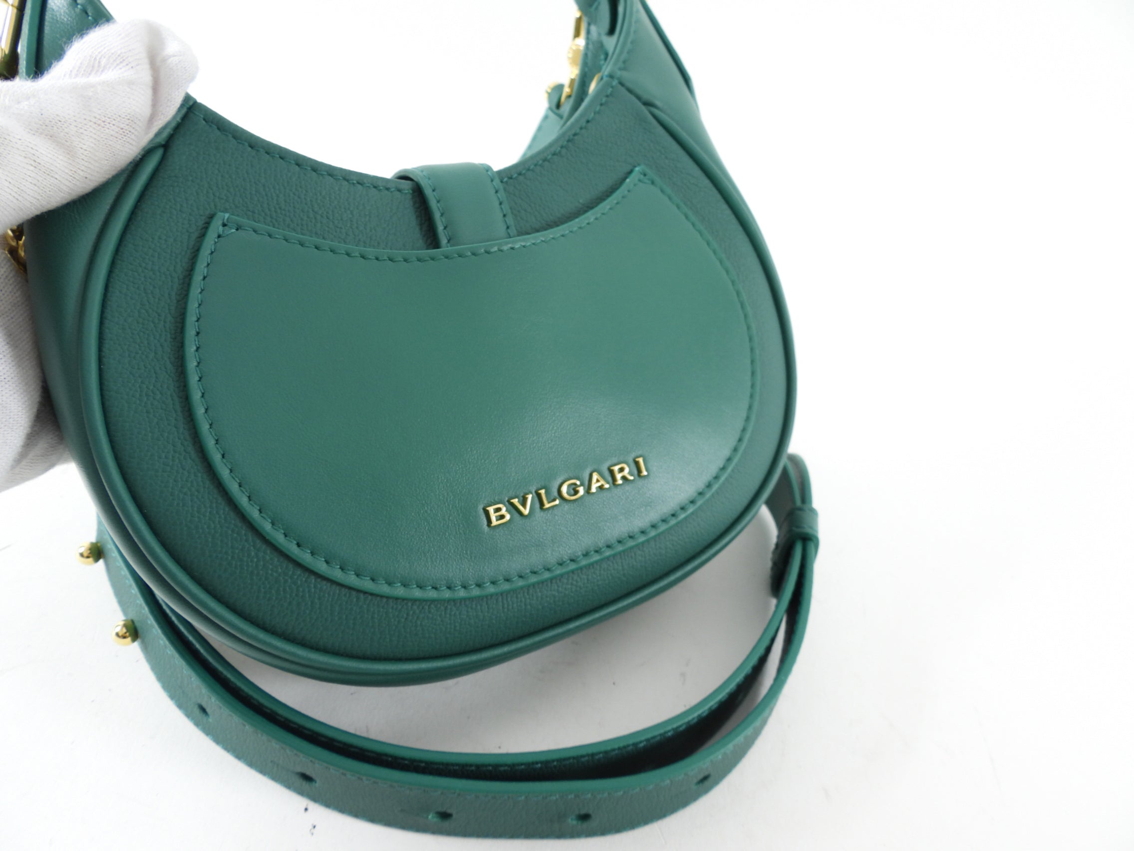Bvlgari Serpenti Forever Emerald Green Ellipse Hobo Bag - Luxury Designer Handbag for Women | Perfect for Evening Parties, Weddings & Special Occasions