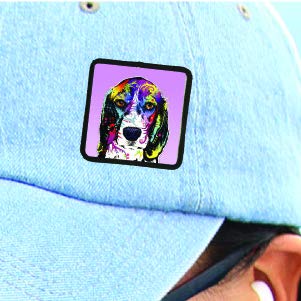 Beagle Decorative Patch with Dean Russo Artwork - Peel & Stick Adhesive Backing - Perfect for Jackets, Backpacks & DIY Crafts