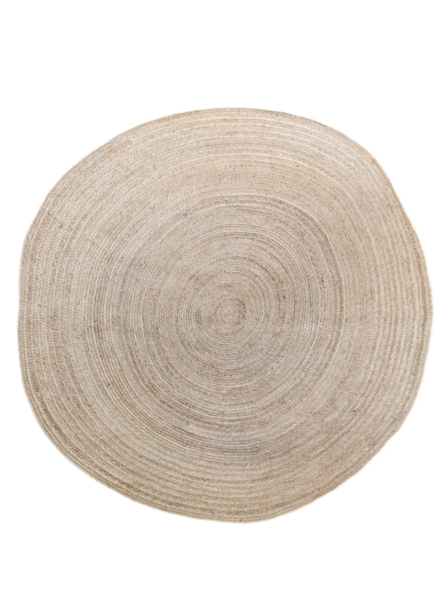 Natural Jute Rug 6x6 Feet - Handwoven Eco-Friendly Area Rug for Living Room, Bedroom, Dining Room - Boho Chic Home Decor