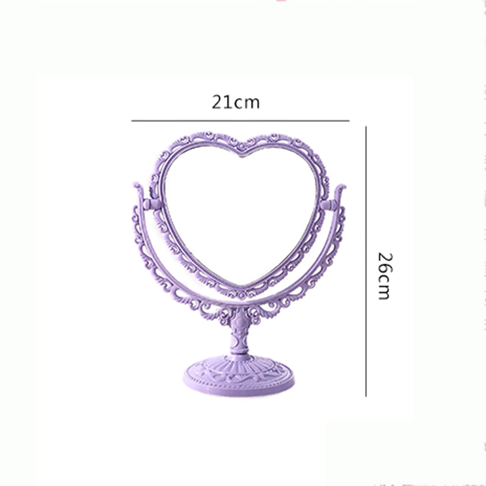 Vanity Makeup Mirror - Adjustable Desktop Mirror for Girls & Students - Purple