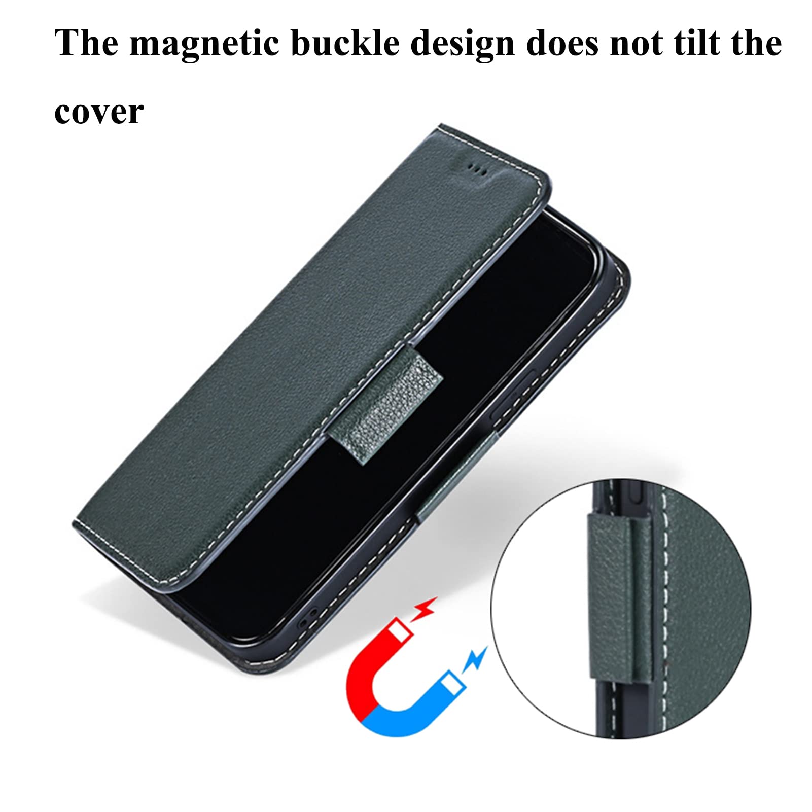 Premium Magnetic Flip Leather Wallet Case for iPhone 13/13 Pro/13 Pro Max (6.7