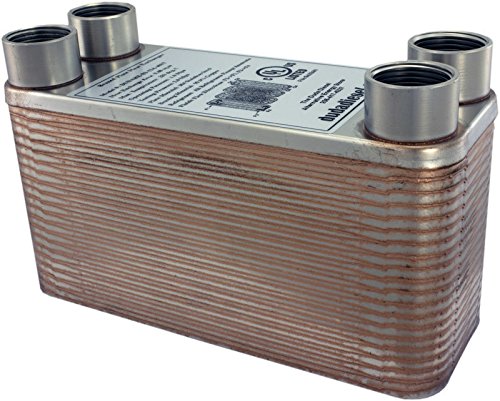 Duda Energy HX1240 40 Plate Stainless Steel Heat Exchanger - 3/4