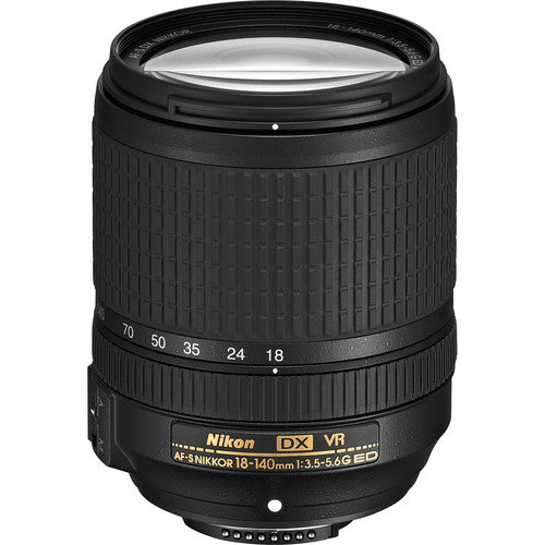 Nikon AF-S DX NIKKOR 18-140mm f/3.5-5.6G ED VR Lens for DSLR Cameras - Perfect for Travel, Wildlife & Portrait Photography