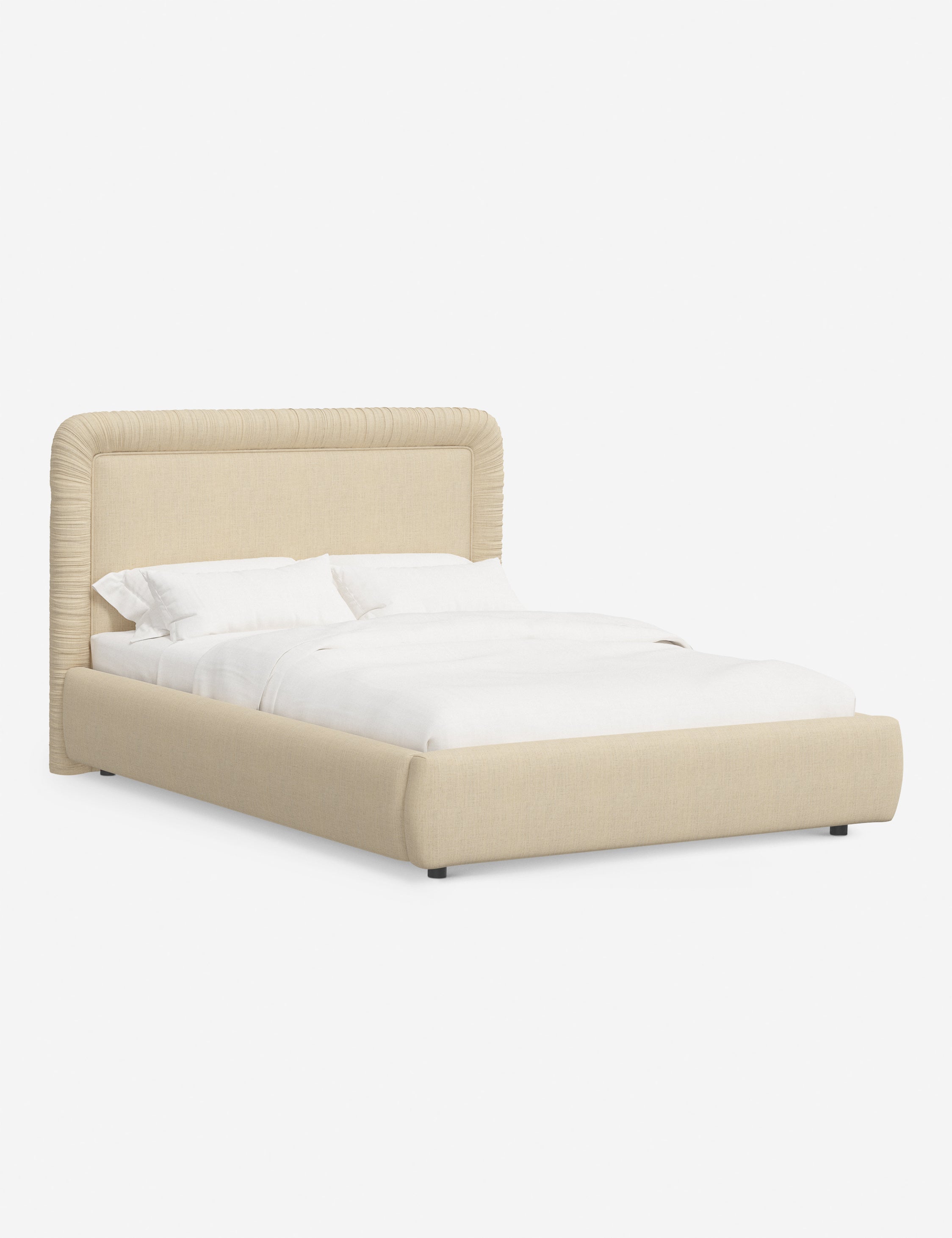 Courtet Platform Bed Frame - Modern Minimalist Wooden Bed with Storage - Perfect for Small Bedrooms, Guest Rooms & Studio Apartments