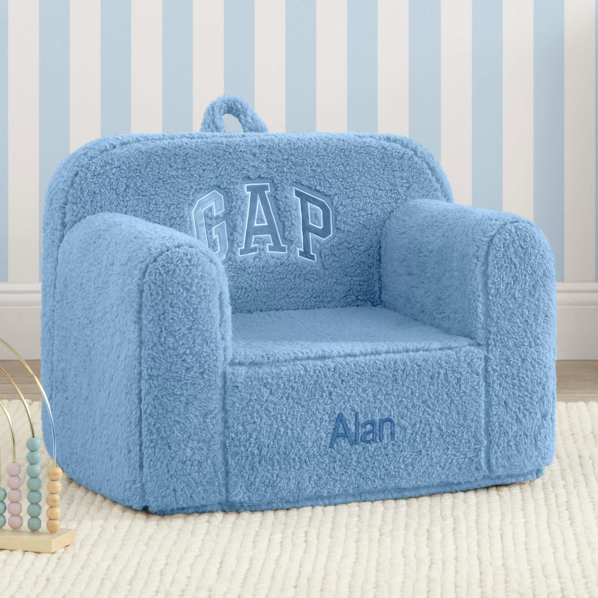 Personalized BabyGap Sherpa Chair - Cozy & Custom Kids' Seat for Nursery, Playroom & Gift Giving