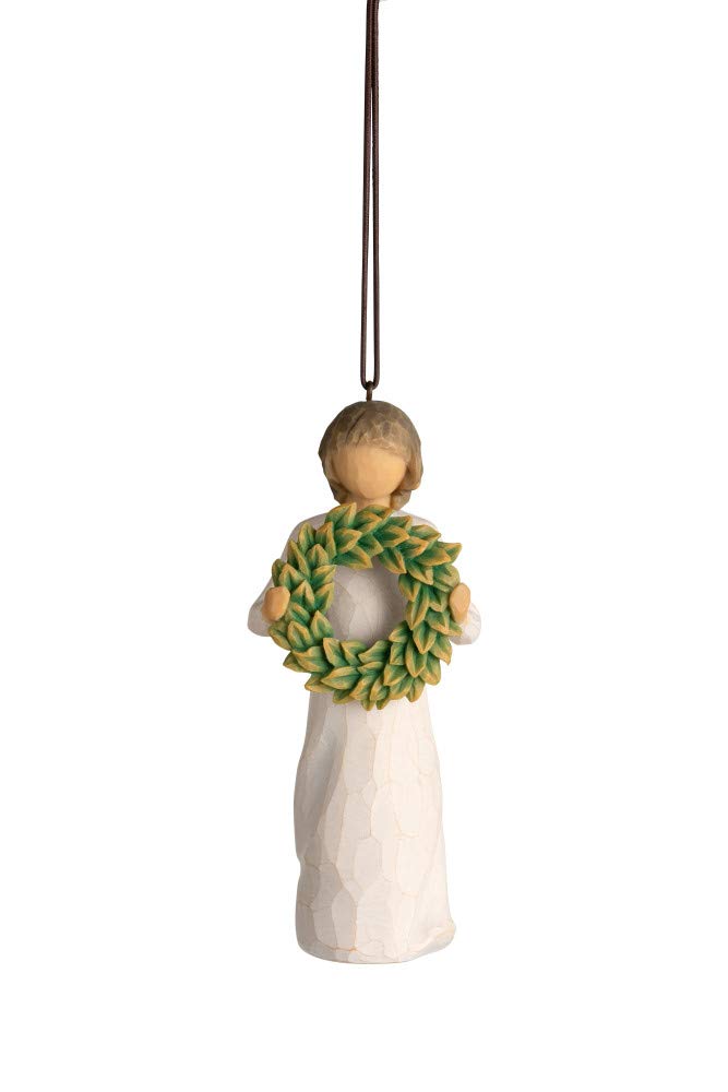 Willow Tree Magnolia Ornament - Hand-Painted Resin Figurine for Home Decor, Gift Giving & Christmas Tree Decoration