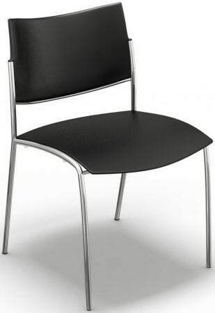 Safco Mayline Escalate Plastic Stackable Chairs - Set of 4 (ESC2) for Office, Classroom, Conference Room & Event Seating
