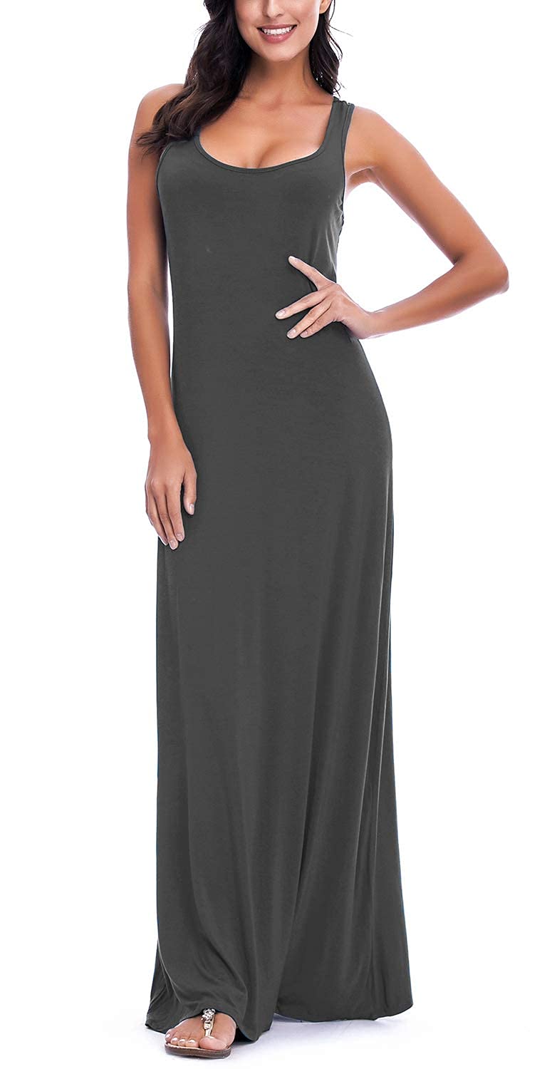 Sexy Women's Tank Top Maxi Long Dress - Sleeveless Summer Beach Dress for Casual Wear | Perfect for Vacations, Pool Parties & Date Nights