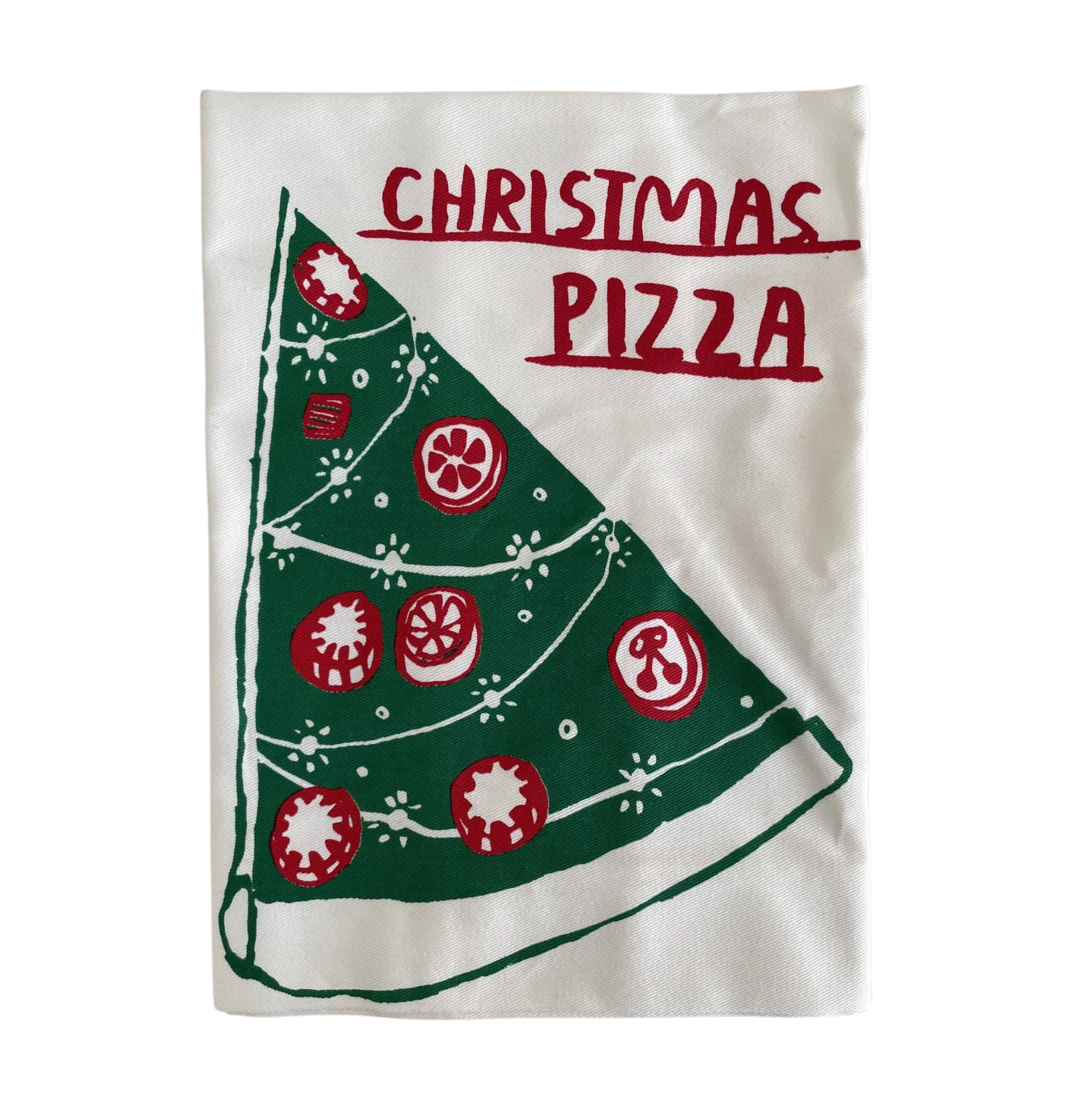 Christmas Pizza Tea Towel - Festive Holiday Kitchen Towel for Baking, Cooking & Decor - Perfect for Christmas Gifts & Party Decorations
