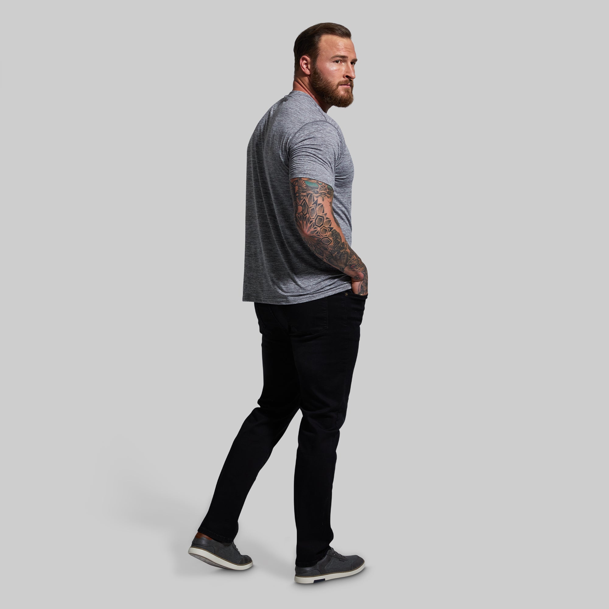 FLEX Stretchy Athletic Fit Jeans for Men & Women - Comfortable Slim Fit Denim Pants (Black) - Perfect for Workout, Yoga, Gym & Casual Wear