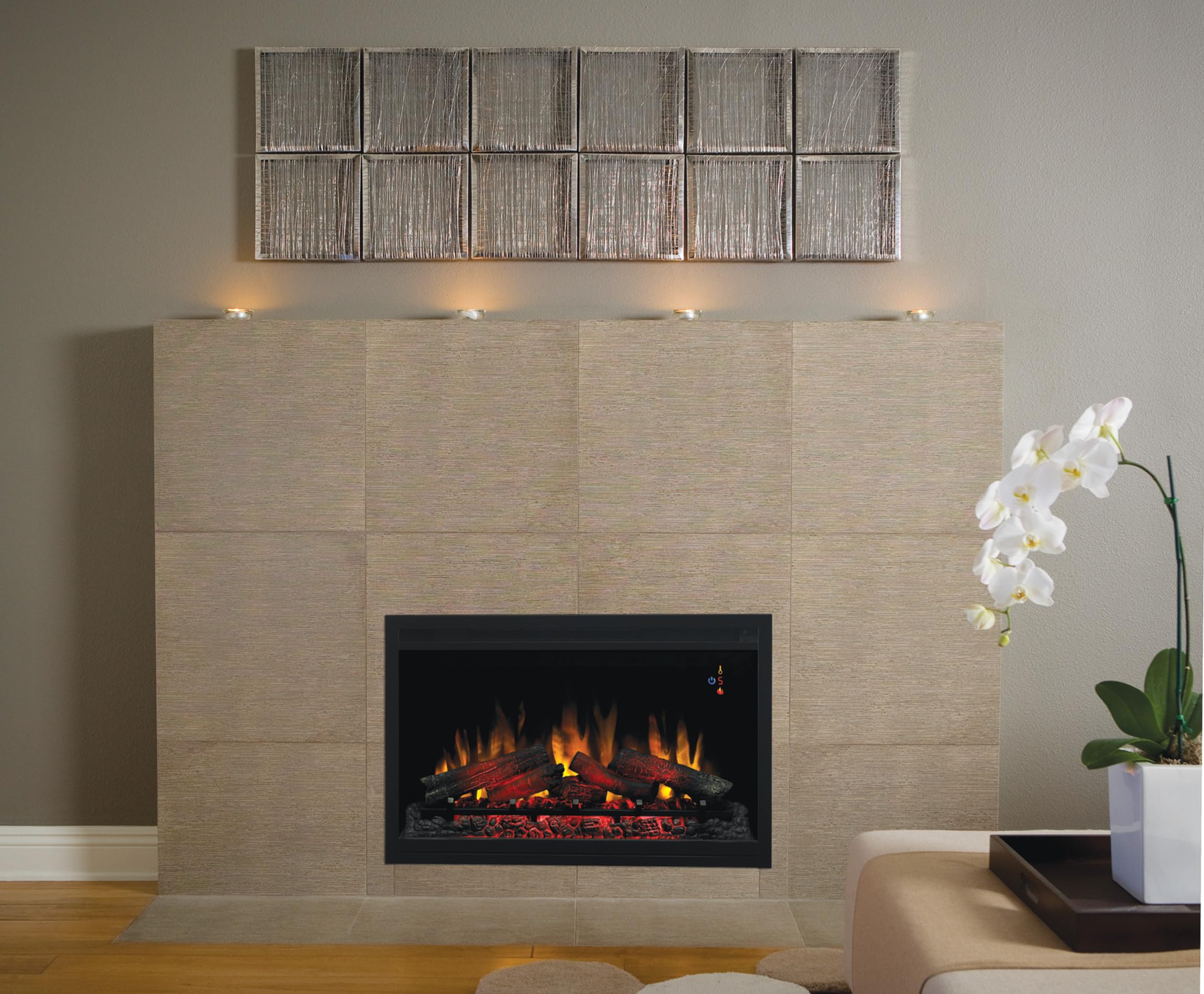 ClassicFlame 36-Inch Traditional Built-In Electric Fireplace Insert - 120V - Perfect for Living Rooms, Bedrooms & Home Decor