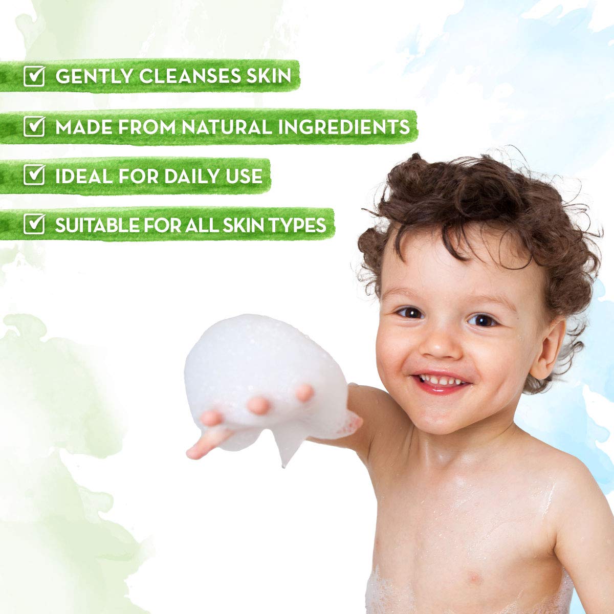 Mamaearth Brave Blueberry Body Wash for Kids - 300ml | Natural Blueberry & Oat Protein Infusion | Gentle Cleansing, Dermatologist Tested, SLS/SLES & Paraben Free | Perfect for Sensitive Skin & Daily Bath Time