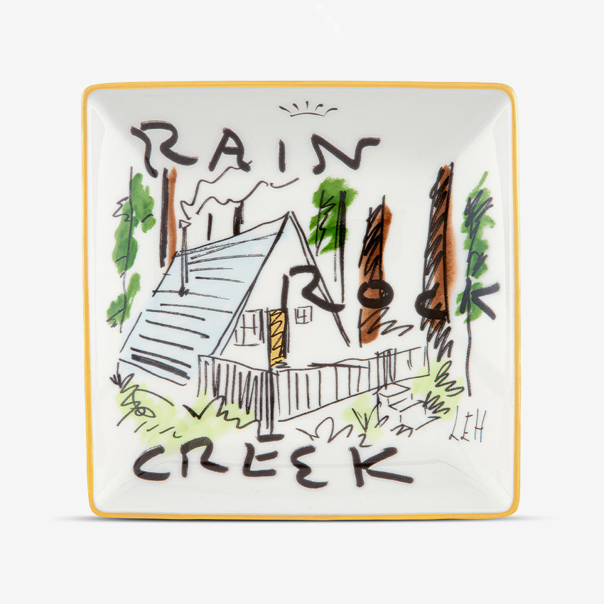 Ginori 1735 Profumi Luchino Change Tray - Elegant Ceramic Catch-All for Keys & Jewelry | Rain Rock Creek Design | Perfect for Entryway, Dresser & Nightstand Organization