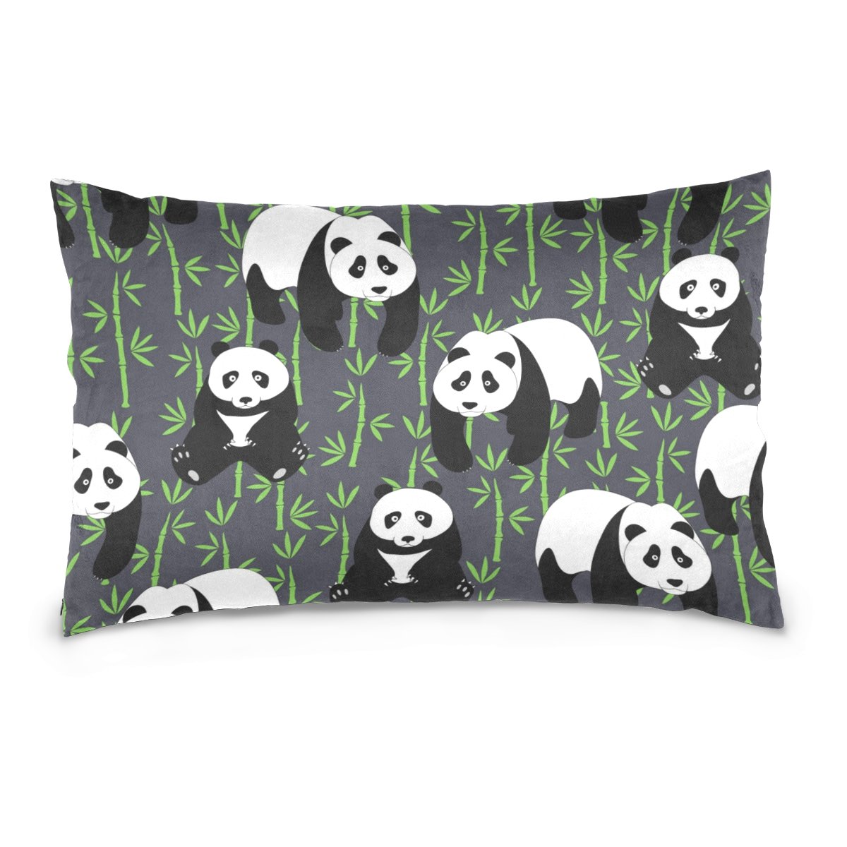 ALAZA Cute Panda Bamboo Pillow Cover - Soft Cotton Zipper Closure 20x26 Inch for Sofa, Bed, Couch - Perfect for Kids' Room, Nursery Decor & Cozy Home Accessories