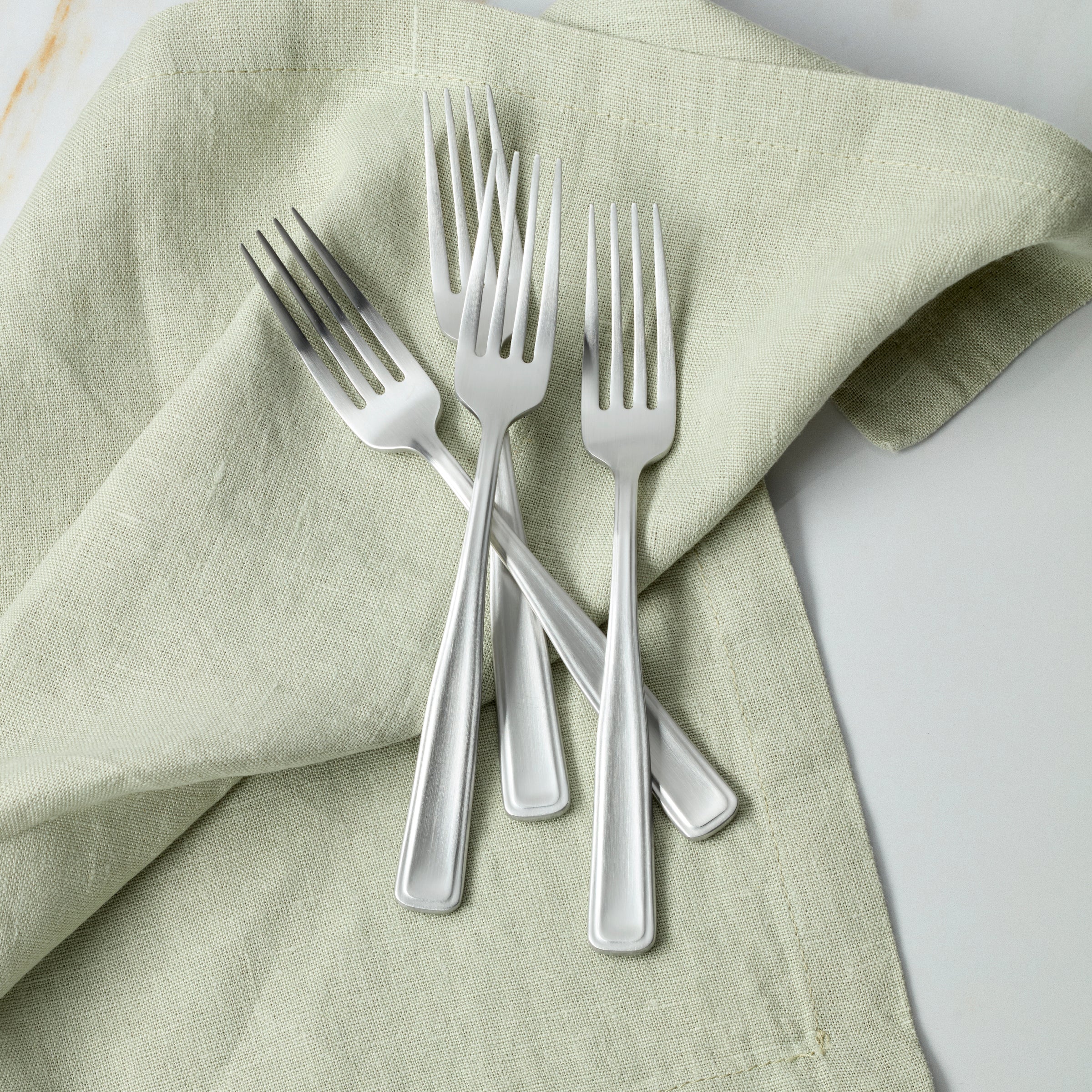 Reid Satin Salad Fork Set of 4 - Stainless Steel Flatware for Dinner Parties, Picnics & Formal Dining - Elegant Cutlery for Restaurants & Home Use