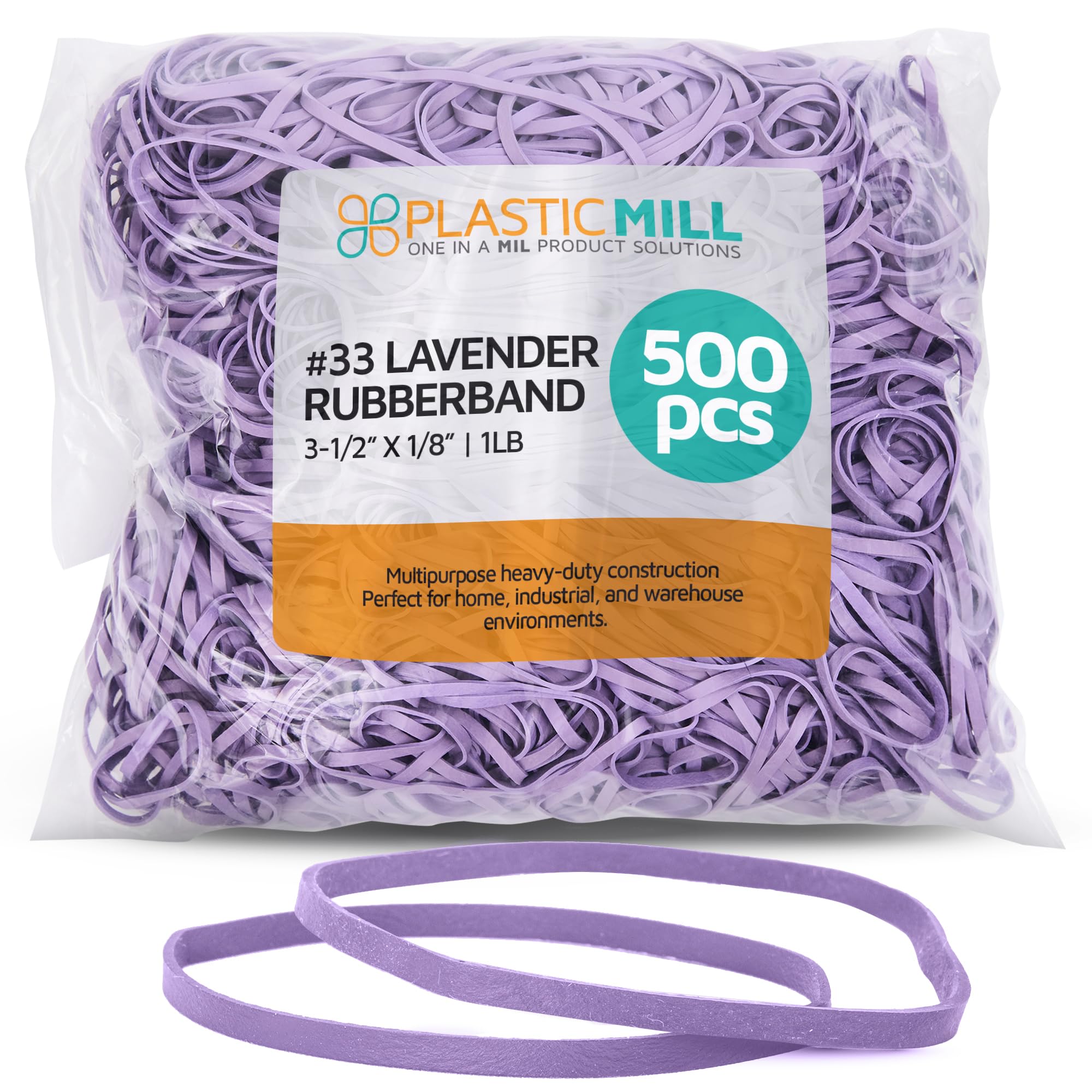 PlasticMill #33 Lavender Rubber Bands (3.5
