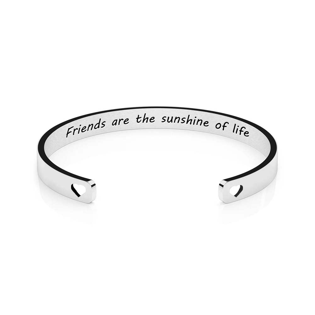 **Inspirational Bracelets for Women - Personalized Engraved Quote Cuff Bangle Heart Jewelry - Birthday Gift for Mom, Wife, Her - Perfect for Daily Wear, Special Occasions & Motivational Gifts**