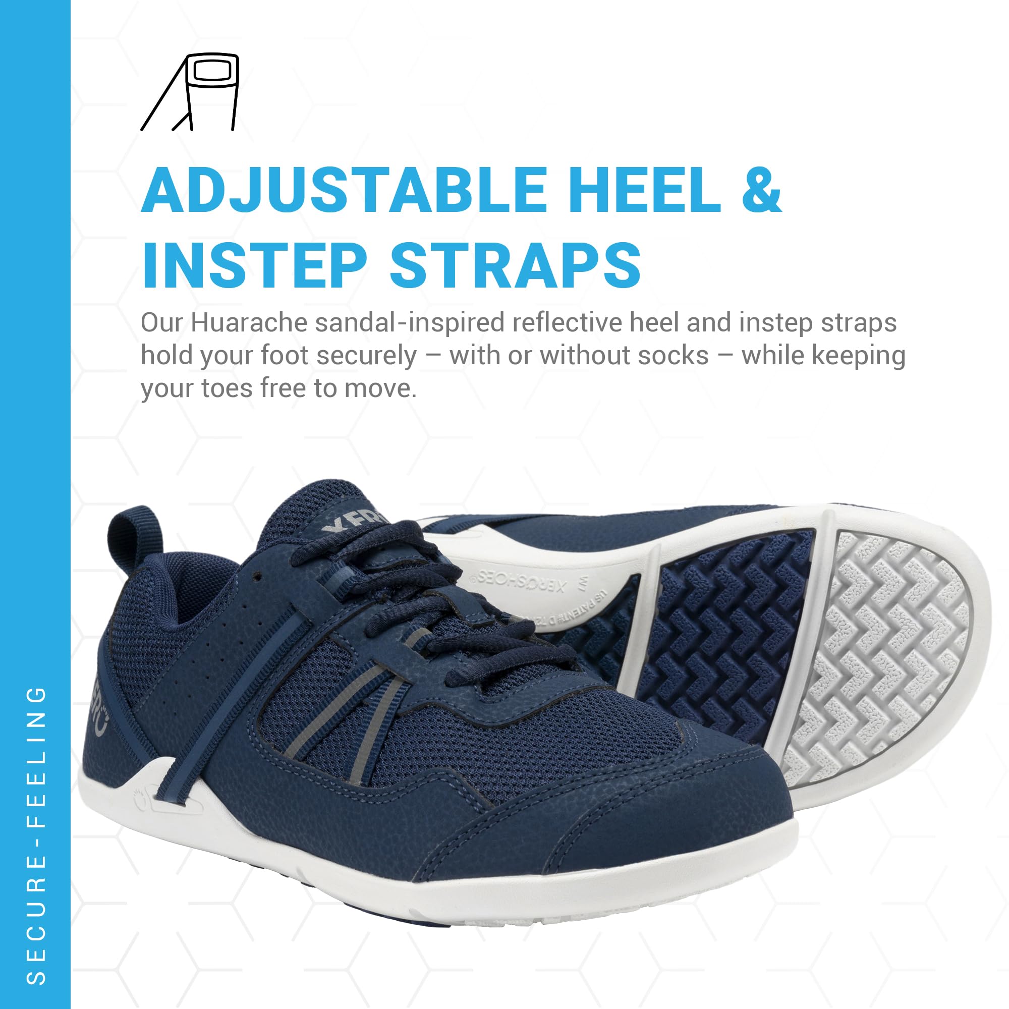 Xero Shoes Women's Barefoot Running Shoes - Prio Original Lightweight Minimalist Cross Trainers with Zero Drop Sole | Insignia Blue Size 11.5 | Perfect for Gym Workouts, Trail Running & Everyday Wear