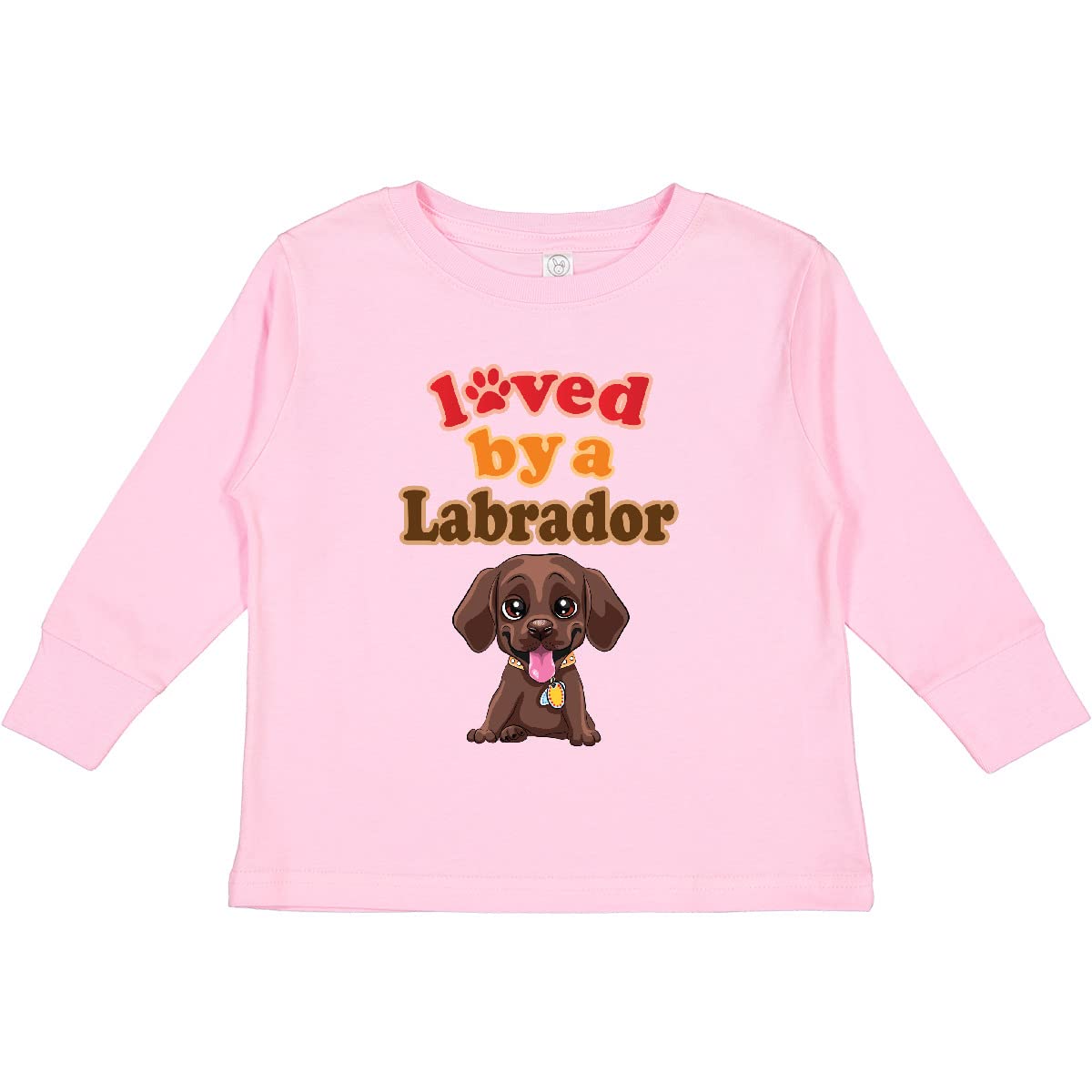 Inktastic Labrador Chocolate Lab Toddler Long Sleeve T-Shirt - Cute Dog Lover Outfit for Boys & Girls - Perfect for Playdates, Family Photos & Everyday Wear