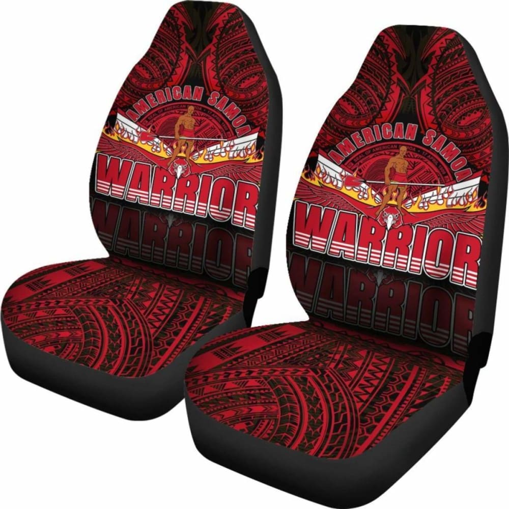 Premium American Samoa Car Seat Covers - Authentic Polynesian Warrior Patterns (Model 105905) | Durable Protection for Cars, Trucks & SUVs | Ideal for Travel, Commuting & Tropical-Themed Vehicles