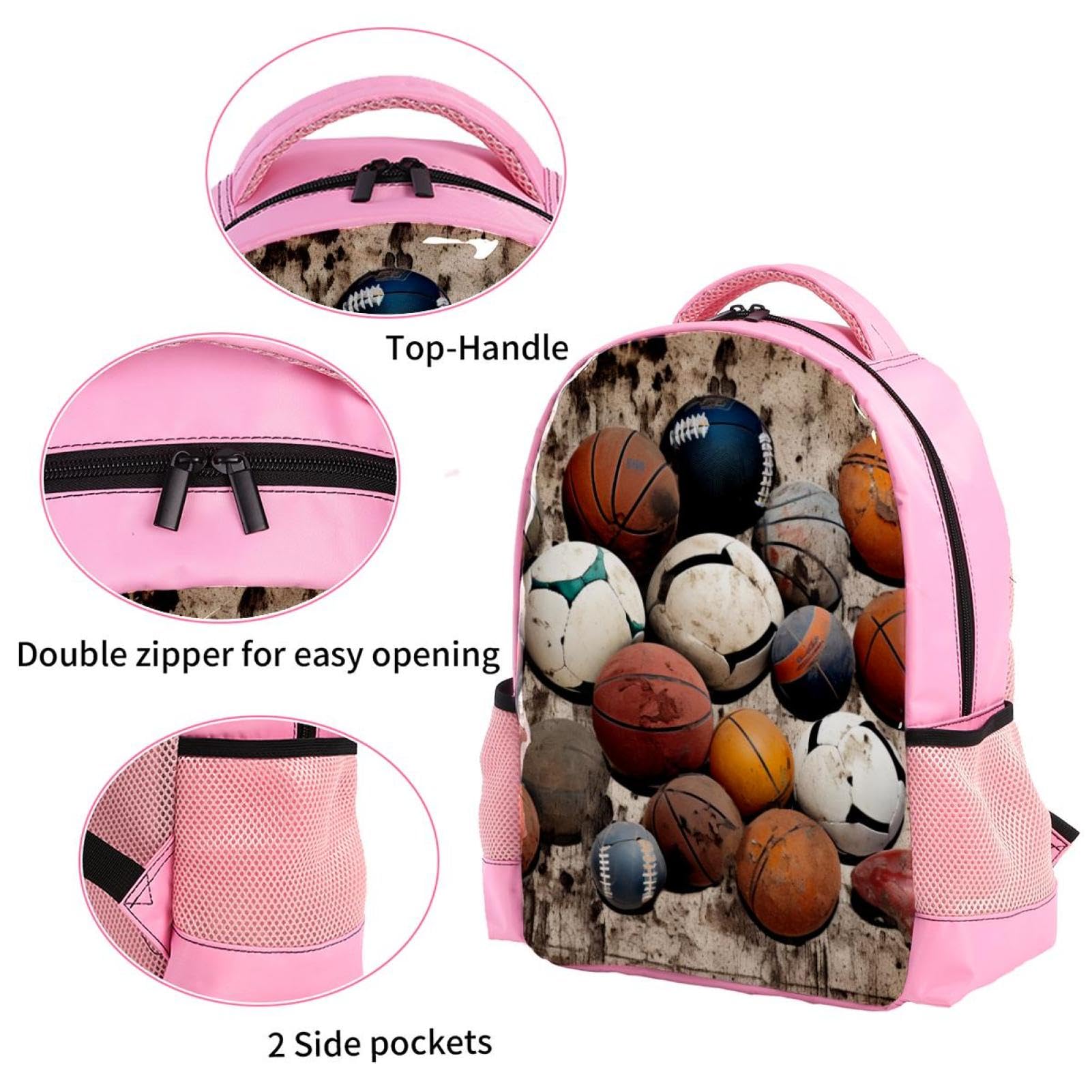 Stylish Travel Backpack for Women & Men - Durable Sports Backpack for Basketball, Football & Baseball - Perfect for Gym, School & Outdoor Adventures