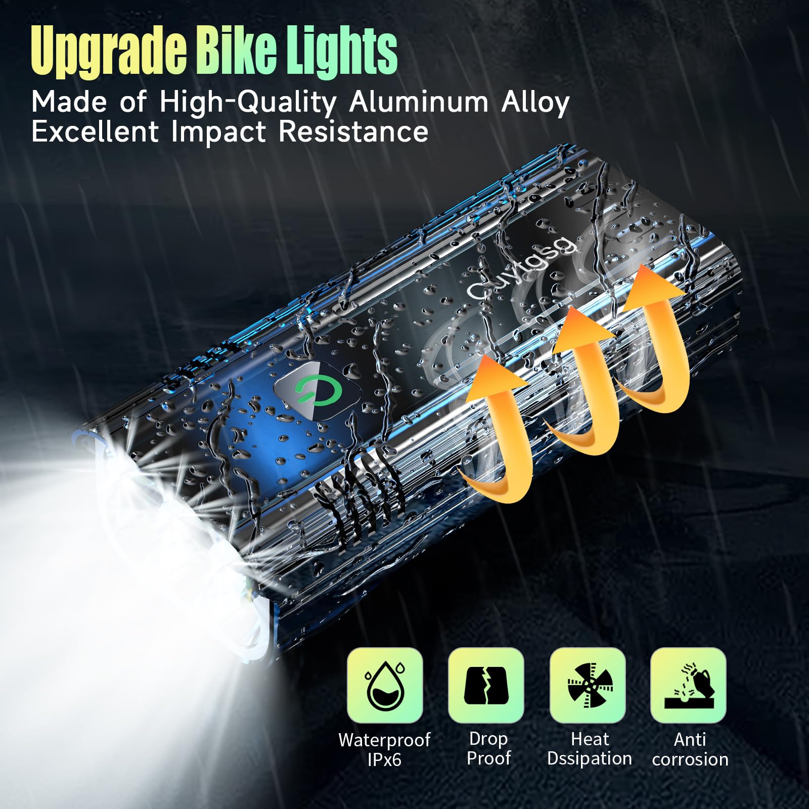 2025 Super Bright 9500 Lumens Bike Lights - 6 LED 360° Rotatable Bicycle Headlight with 10 Modes & USB Rechargeable | Waterproof, Long Runtime & Taillights for Night Riding, Cycling Safety & Outdoor Adventures