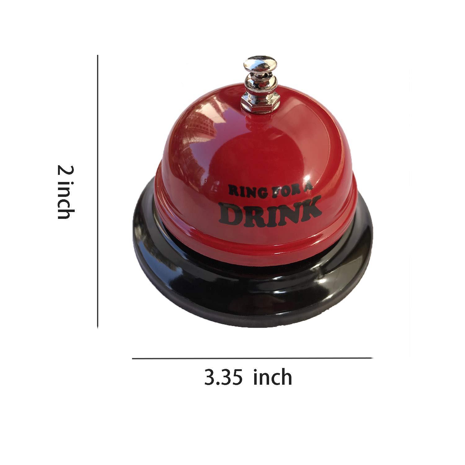 Stainless Steel Call Bell for Desk, Kitchen & Bar - Loud Ringing Service Bell for Restaurants, Hotels, Offices & Home Use - Perfect for Customer Service, Hostess Stand & Countertop Signaling