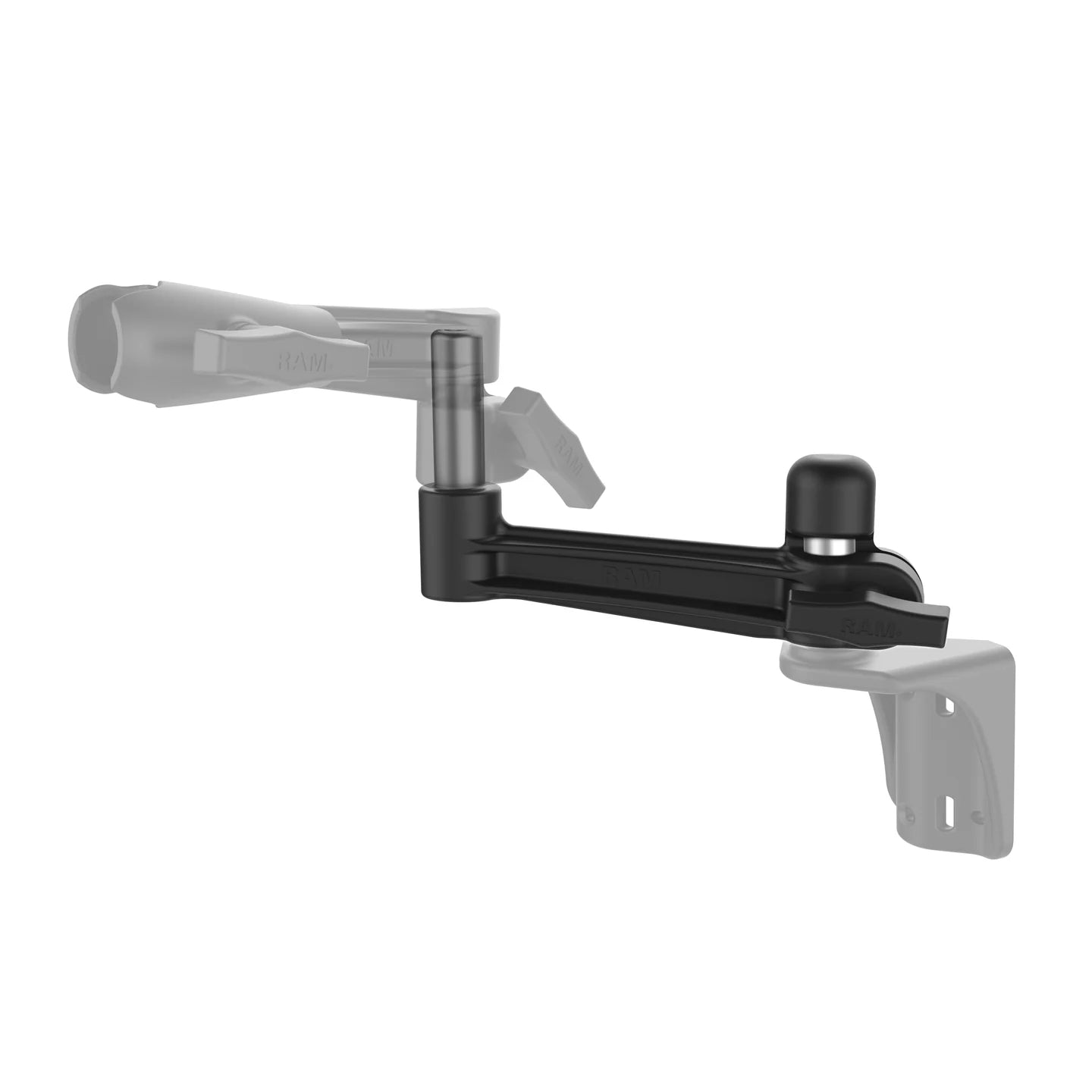 RAM-261-1U 6-Inch Extension Swing Arm for 1/2 Inch Pipe - Heavy Duty Mounting Bracket for Marine, RV, and Off-Road Vehicle Accessories