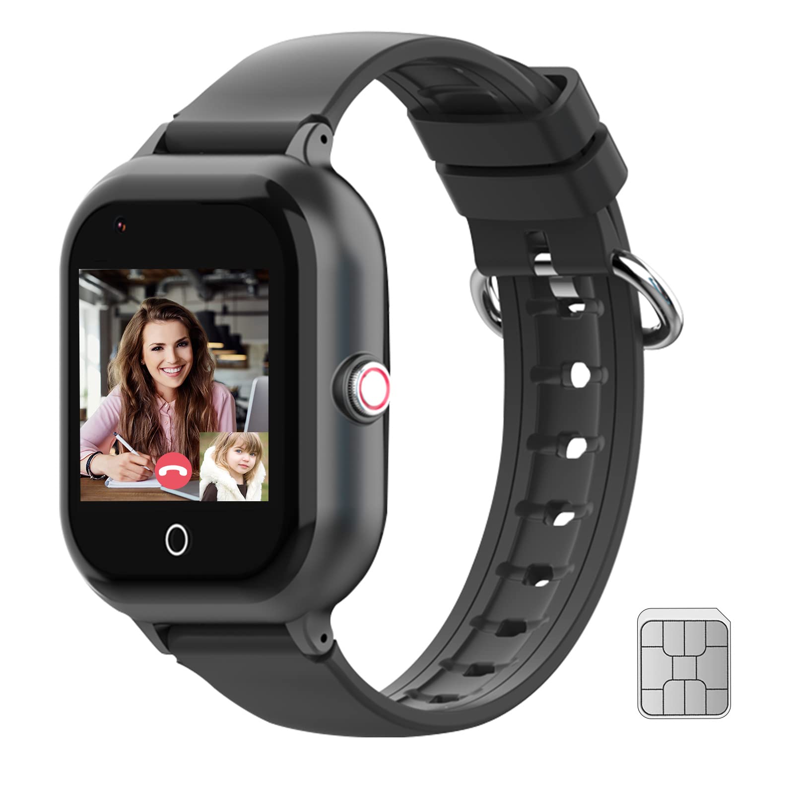Wonlex 4G Kids Smart Watch with GPS Tracker, SIM Card, SOS Camera, Video & Voice Calling - School Mode for Boys & Girls Ages 4-12 - Perfect Birthday Gift for Children (Black) | Ideal for Safety Tracking, Communication & School Use