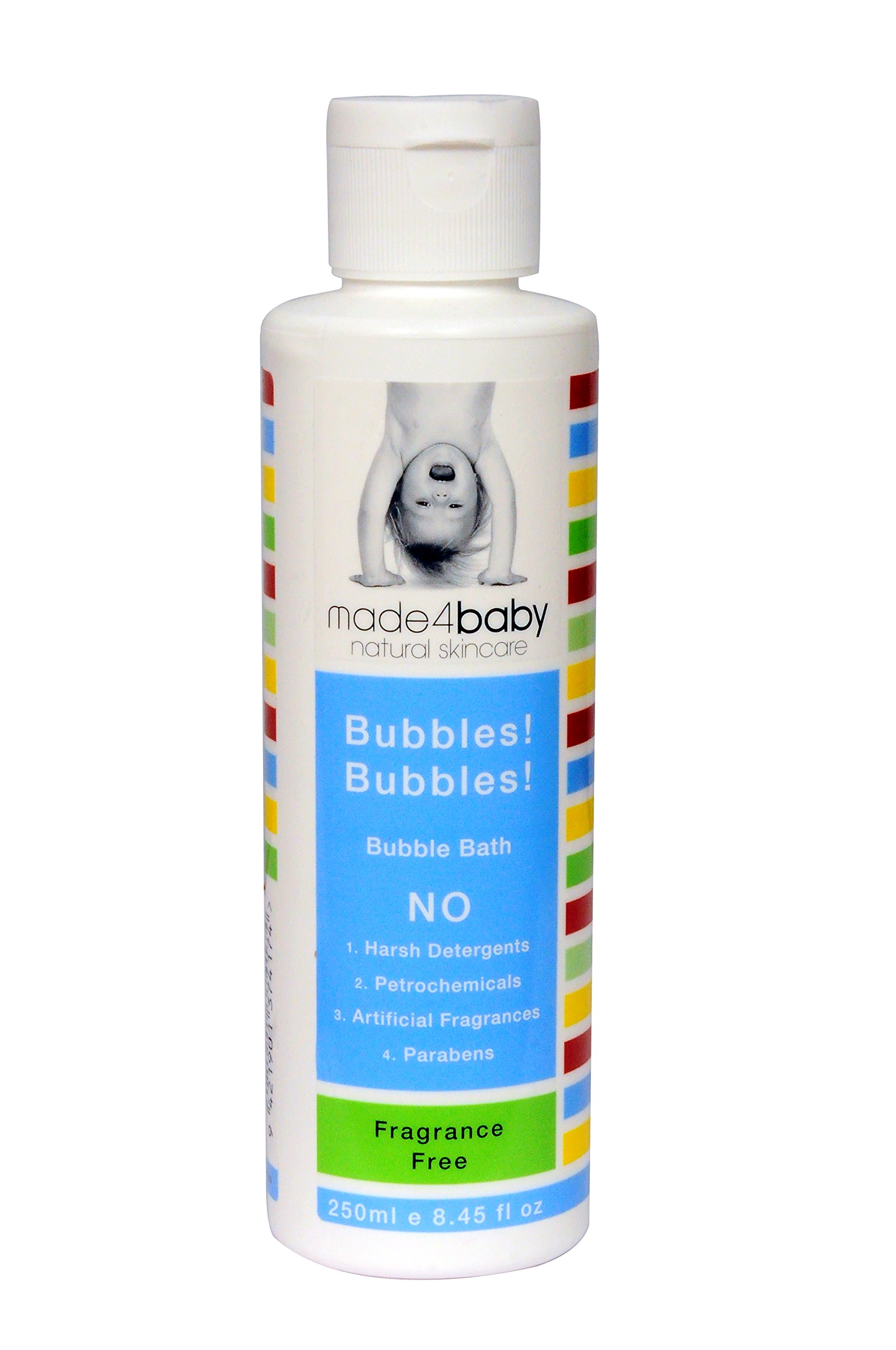 Made4Baby Fragrance-Free Bubble Bath for Sensitive Skin - 250ml Baby Bath Solution - Gentle & Hypoallergenic for Newborns & Toddlers - Perfect for Bedtime Relaxation & Playtime Fun