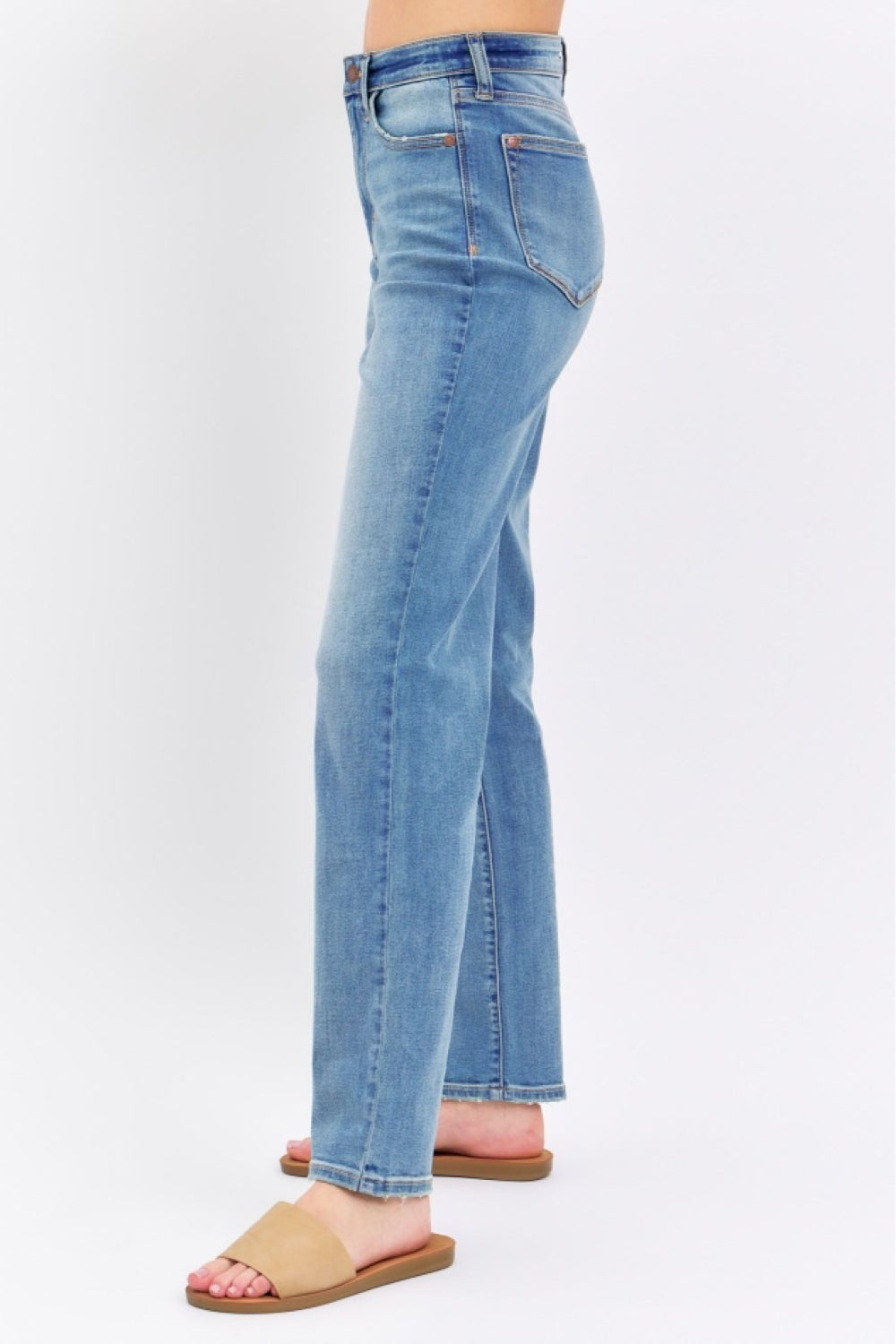 Judy Blue Women's High Waist Straight Leg Jeans - Classic Denim Pants for Casual Wear, Office & Everyday Comfort